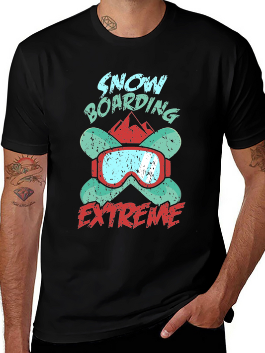 Snowboarding Extreme Graphic Tee - Black