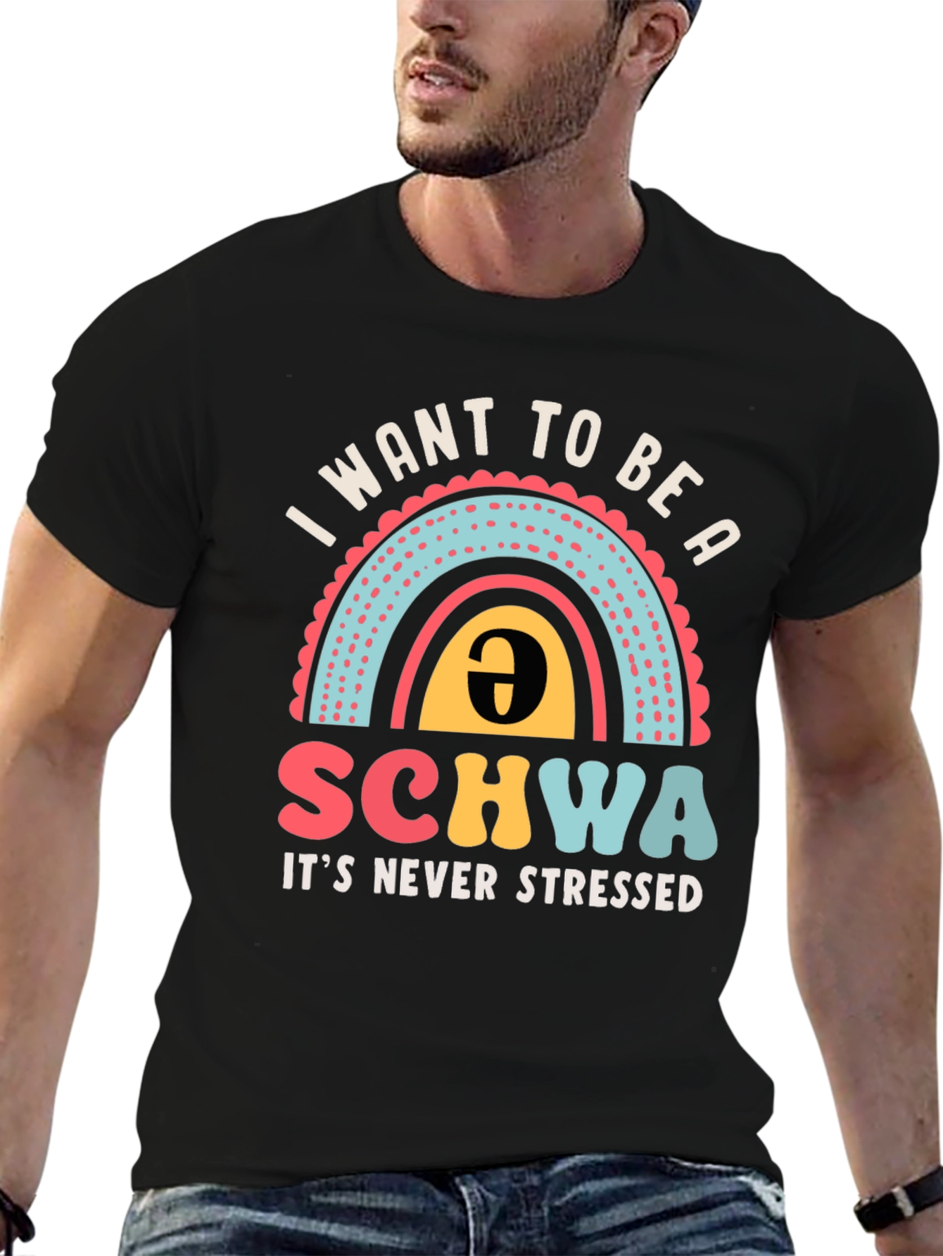 Schwa T-Shirt - Never Stressed Black Tee