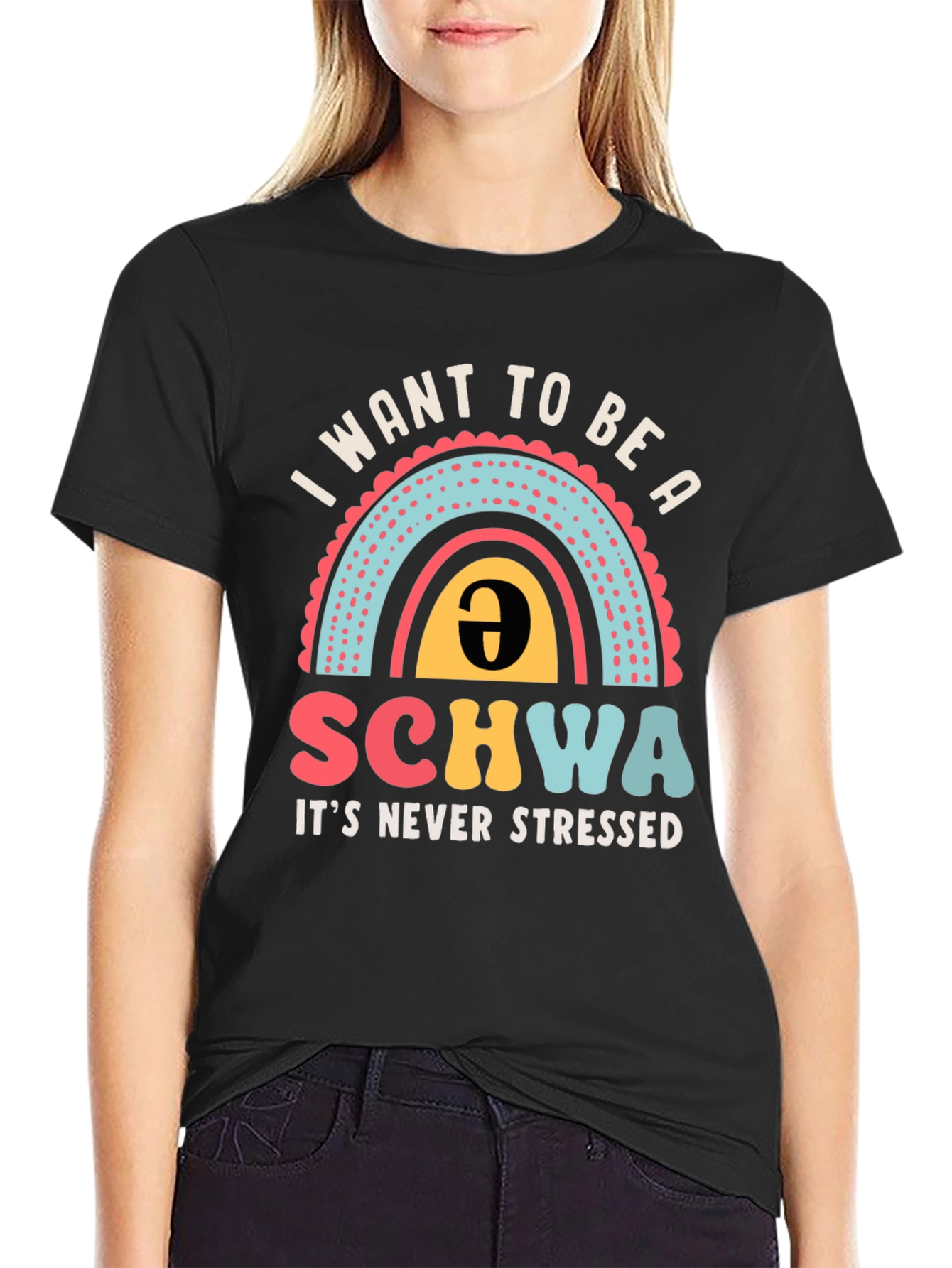 Schwa T-Shirt - Never Stressed Black Tee