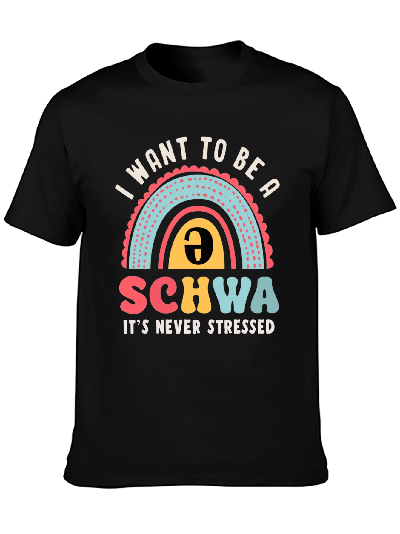 Schwa T-Shirt - Never Stressed Black Tee