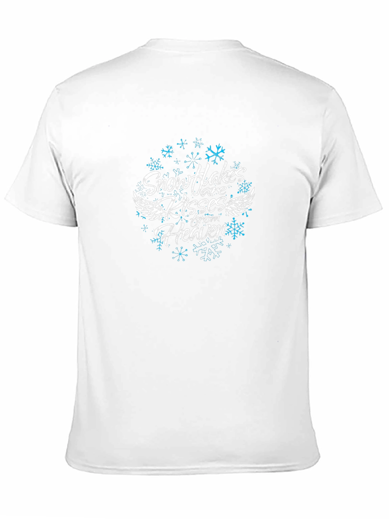 Snowflakes Kisses from Heaven Black Graphic Tee