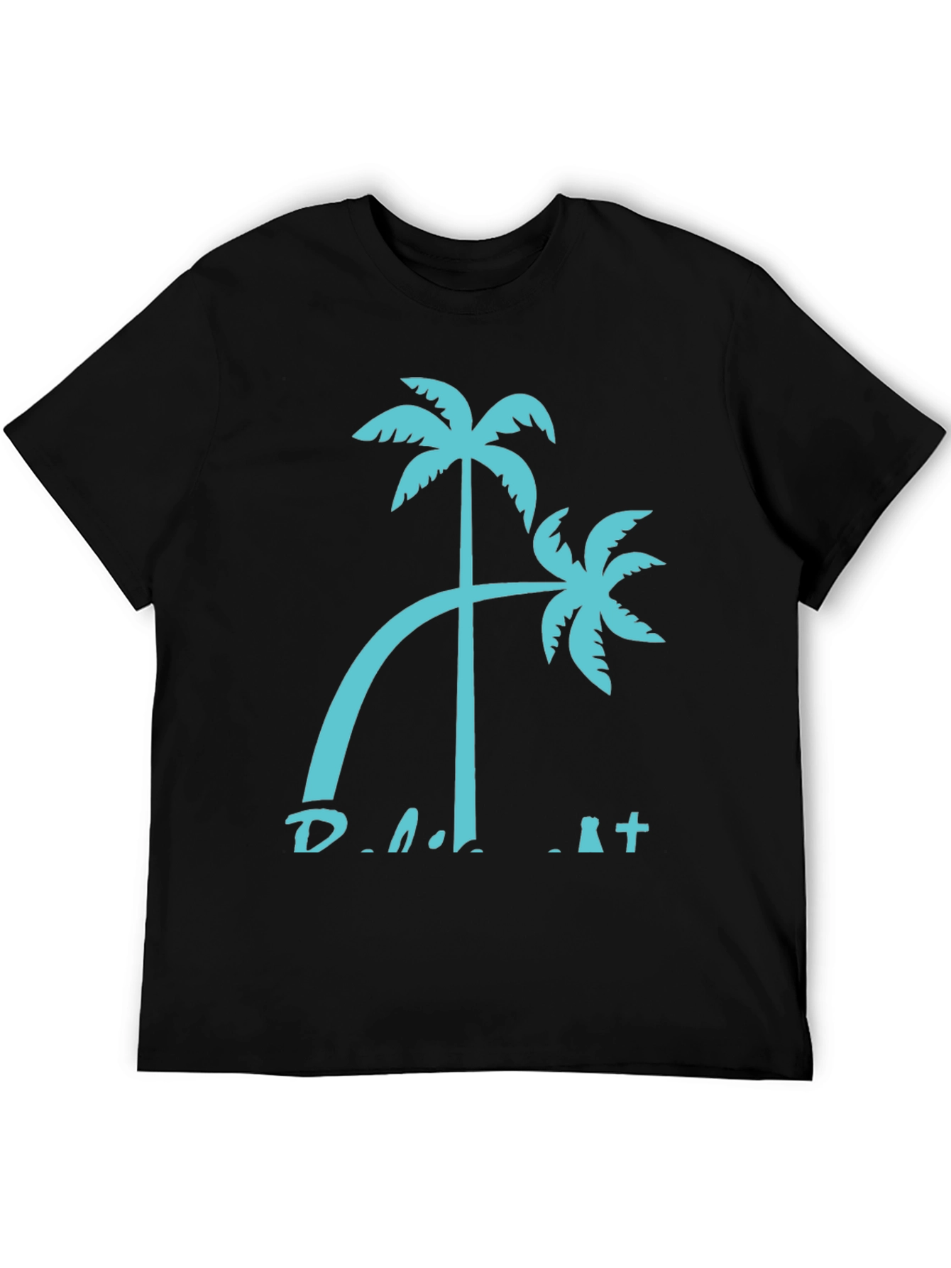 Palm Tree Graphic Black T-Shirt