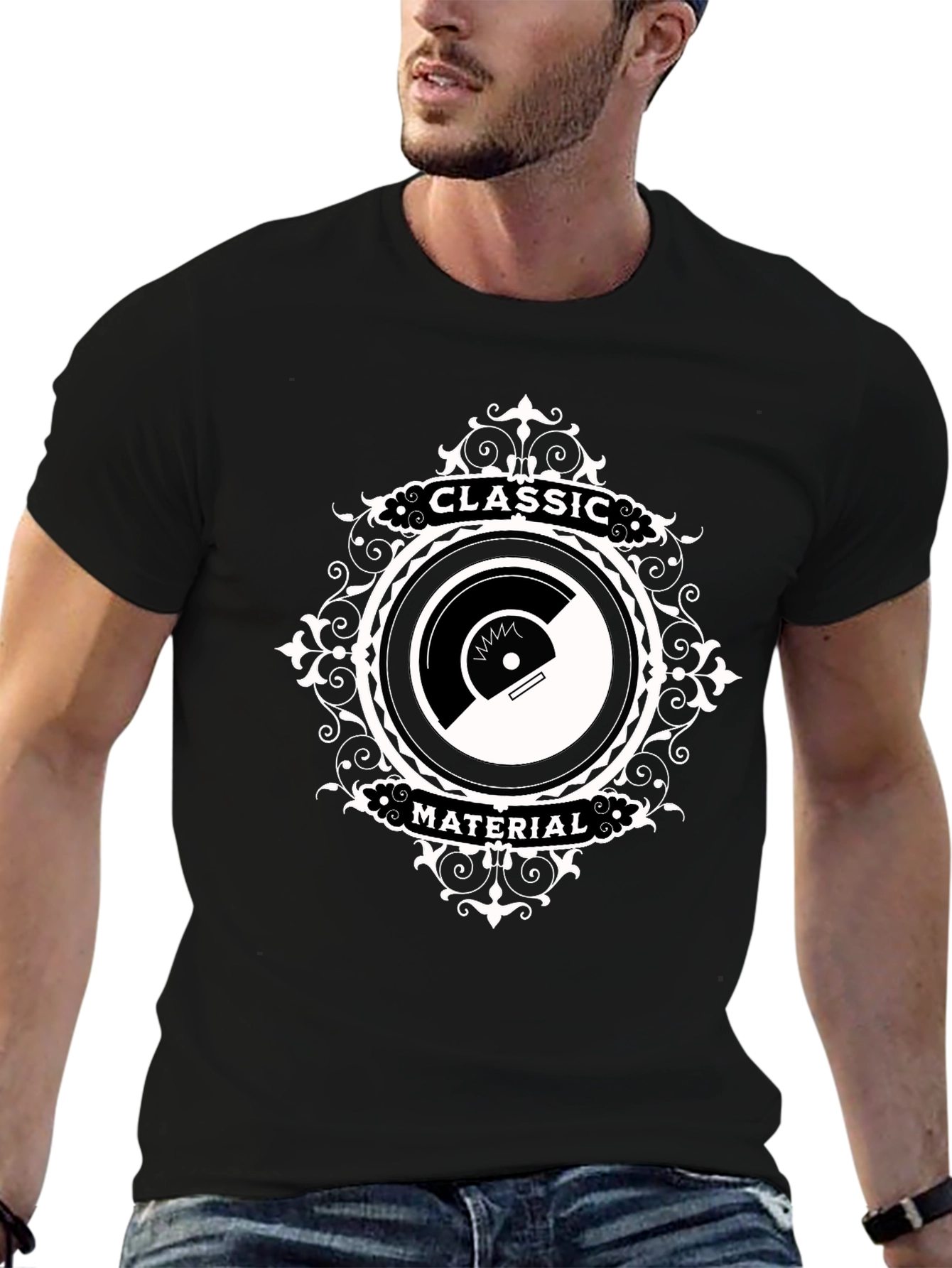 Classic Material Graphic Tee - Black
