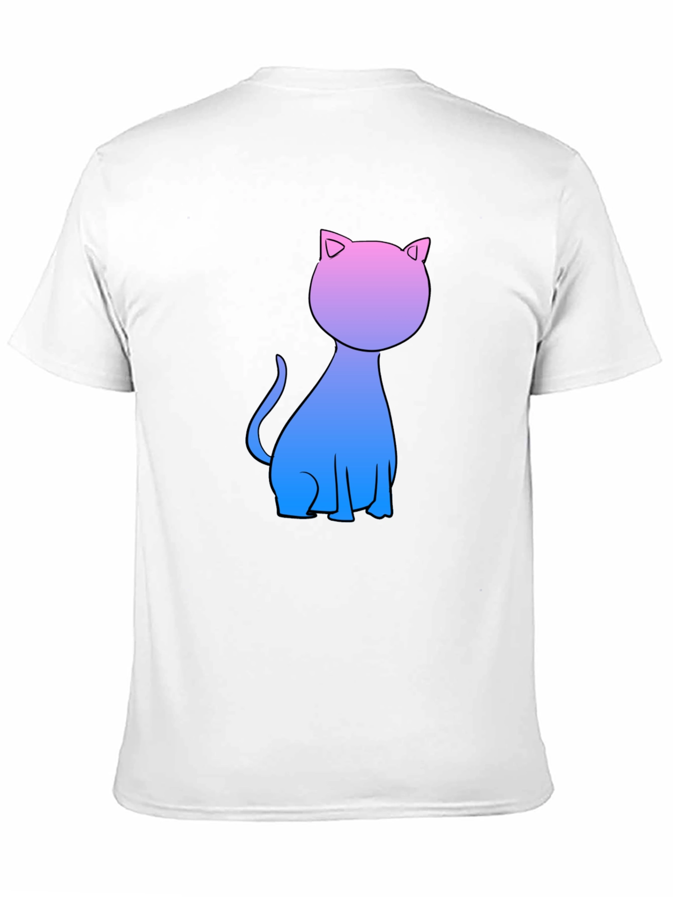 Gradient Cat Graphic Tee - Stylish Comfort