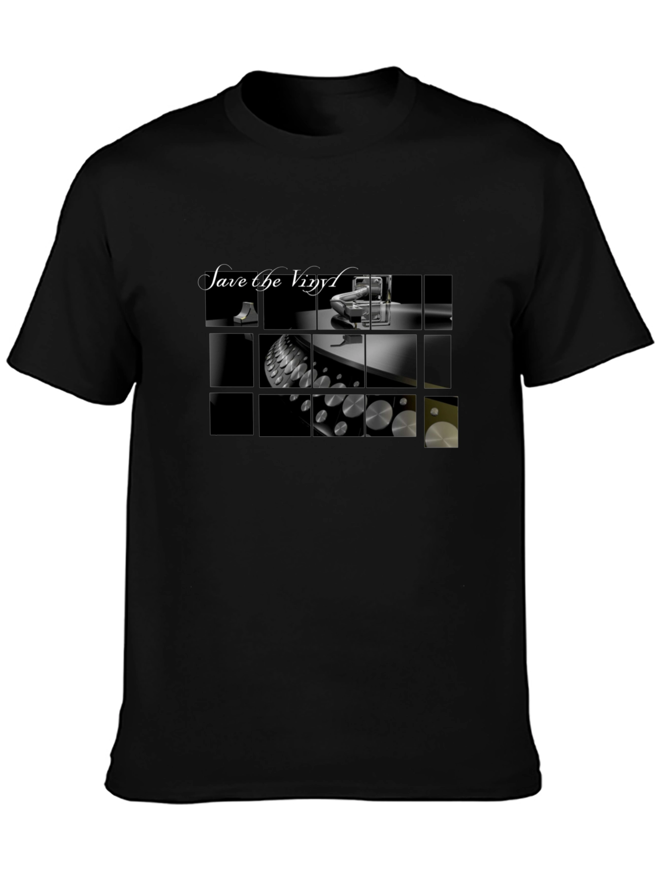 Save the Vinyl Black Graphic Tee