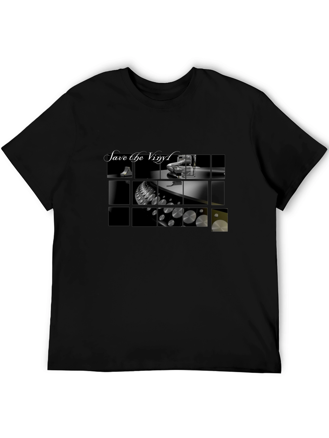Save the Vinyl Black Graphic Tee