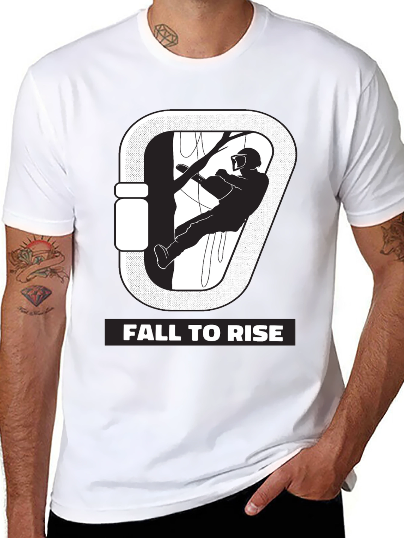 Fall to Rise Tree Climber Graphic Tee
