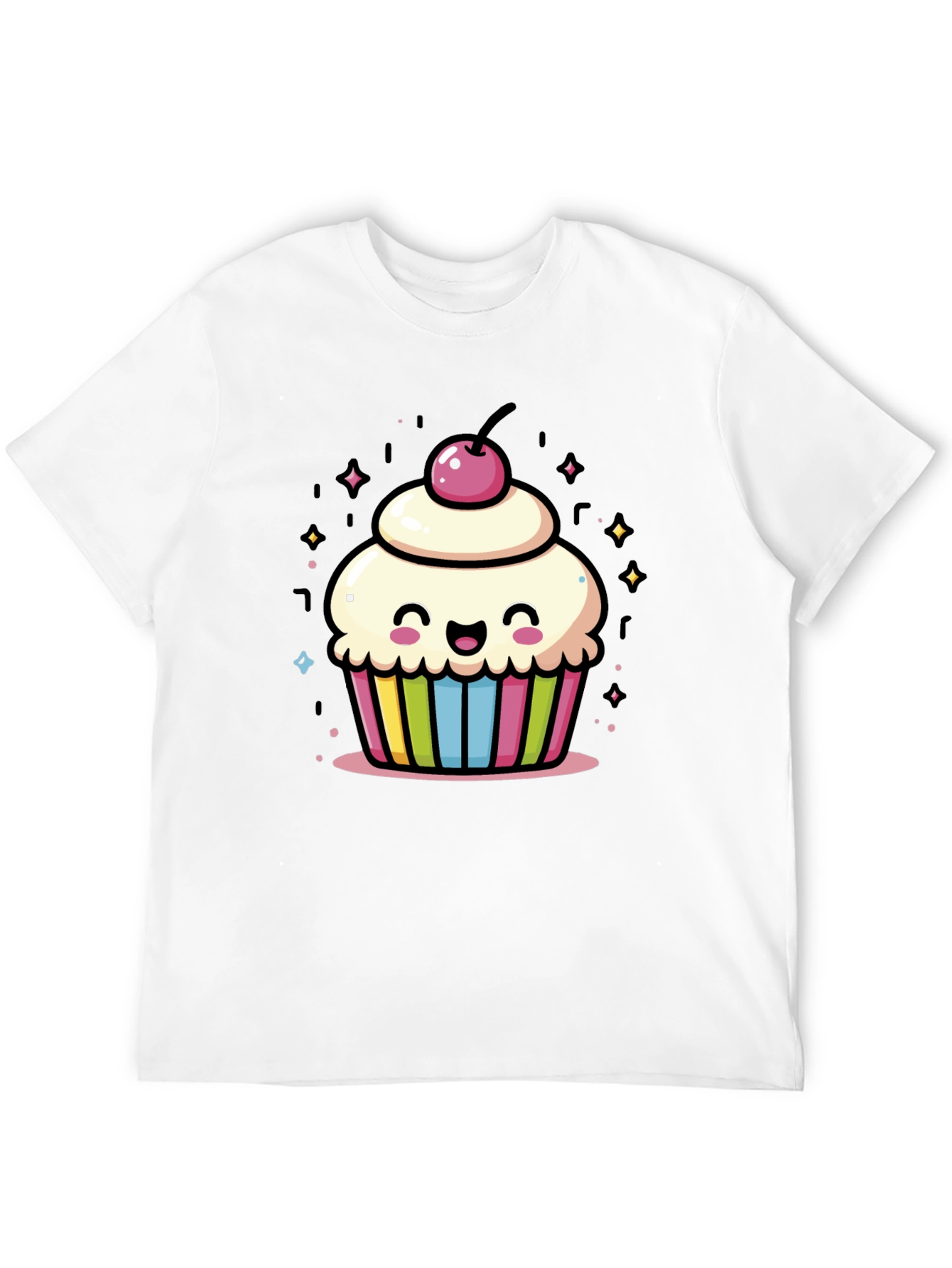 Cute Cupcake Graphic Tee - Whimsical Design