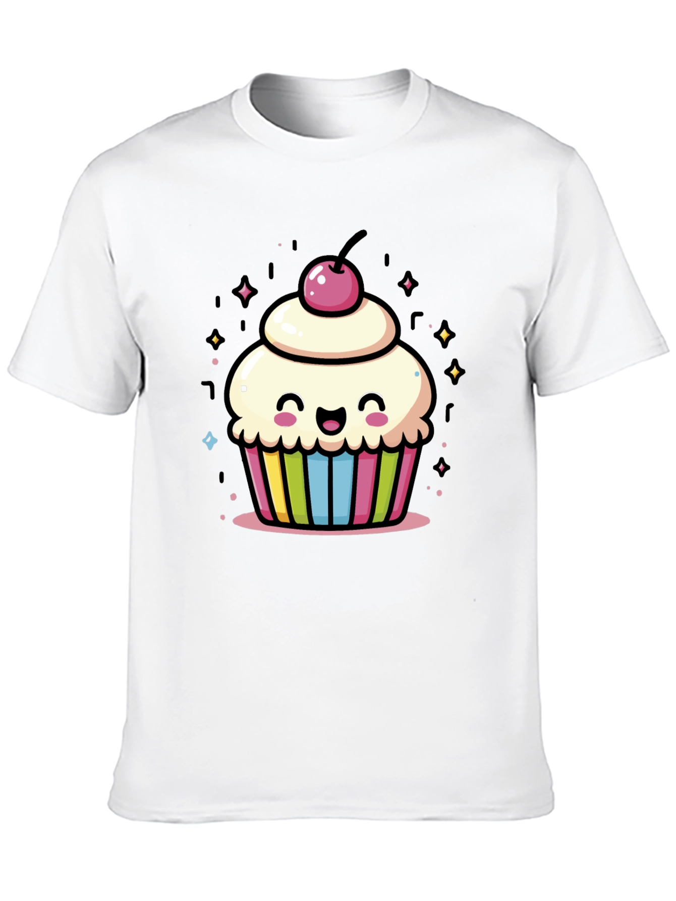 Cute Cupcake Graphic Tee - Whimsical Design