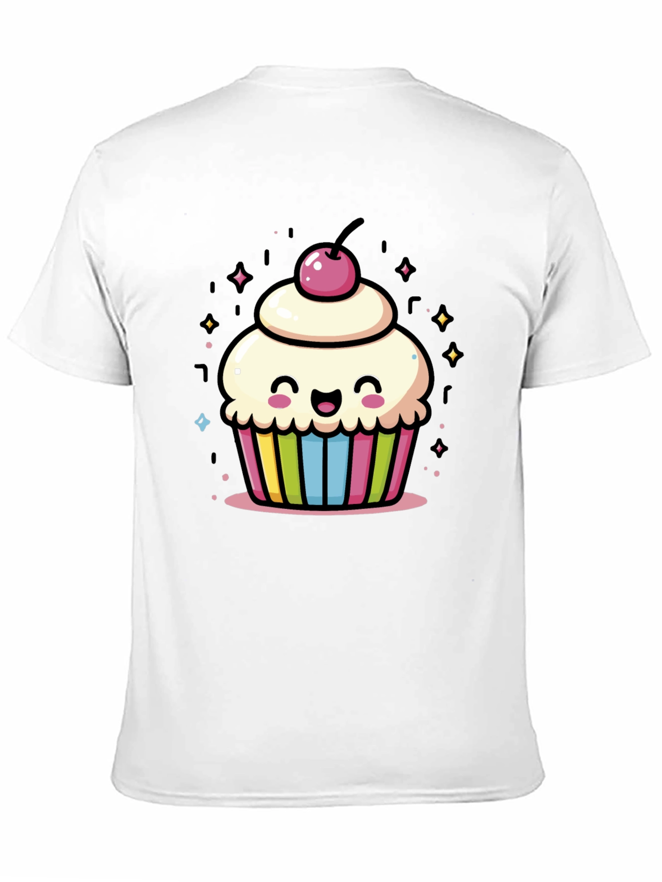 Cute Cupcake Graphic Tee - Whimsical Design