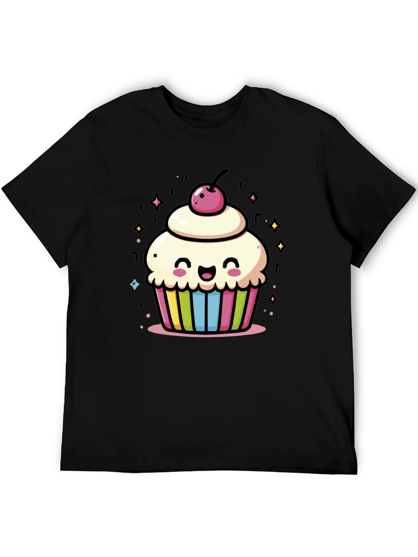 Cute Cupcake Graphic Tee - Whimsical Design