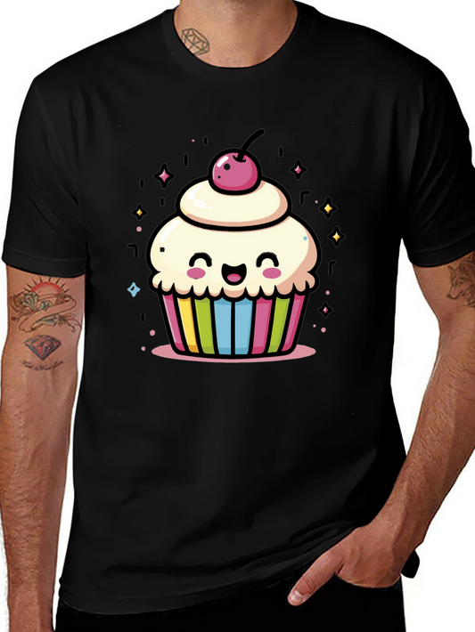 Cute Cupcake Graphic Tee - Whimsical Design