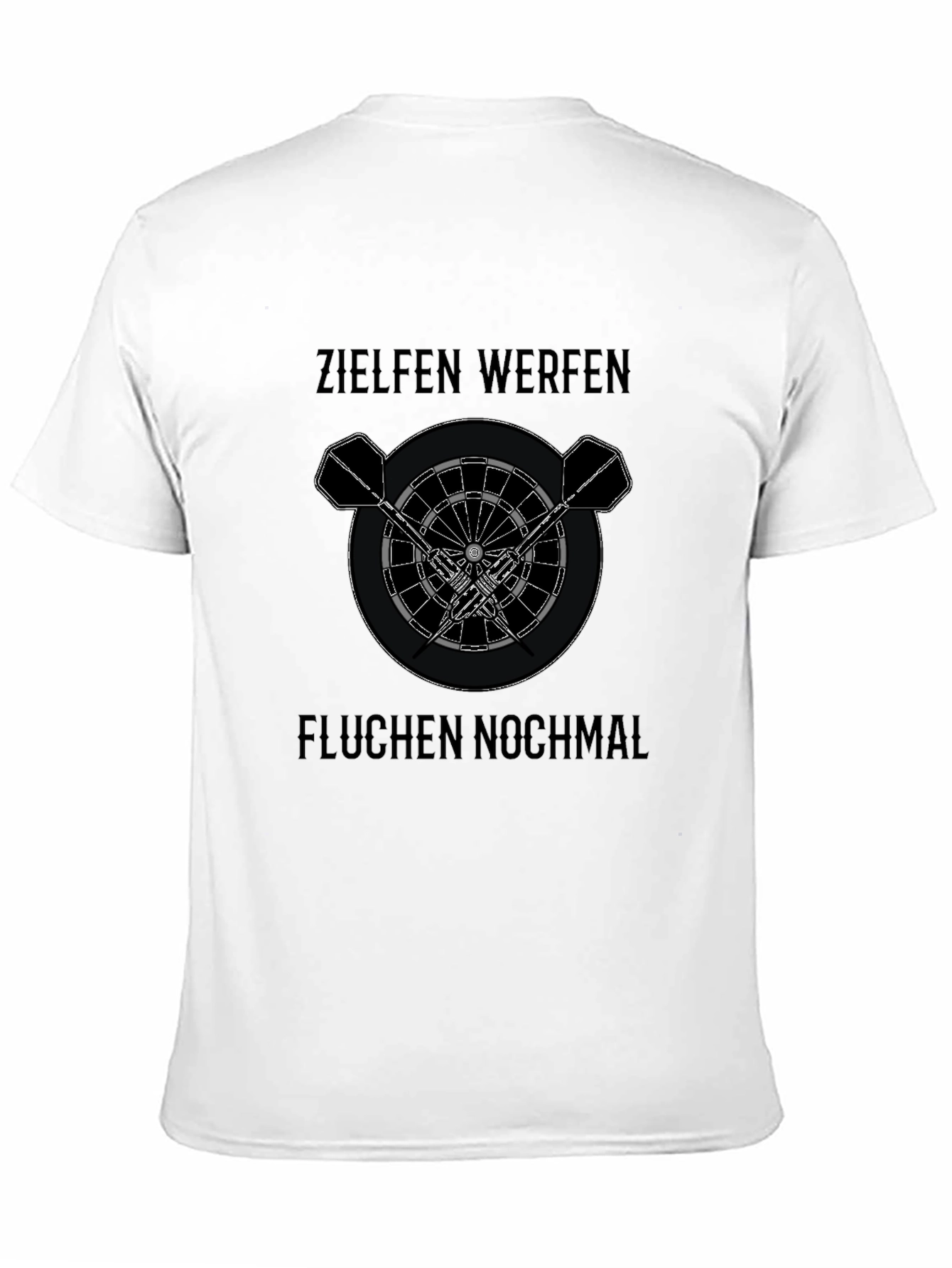 Darts T-Shirt - Zielen Werfen Fluchen Nochmal
