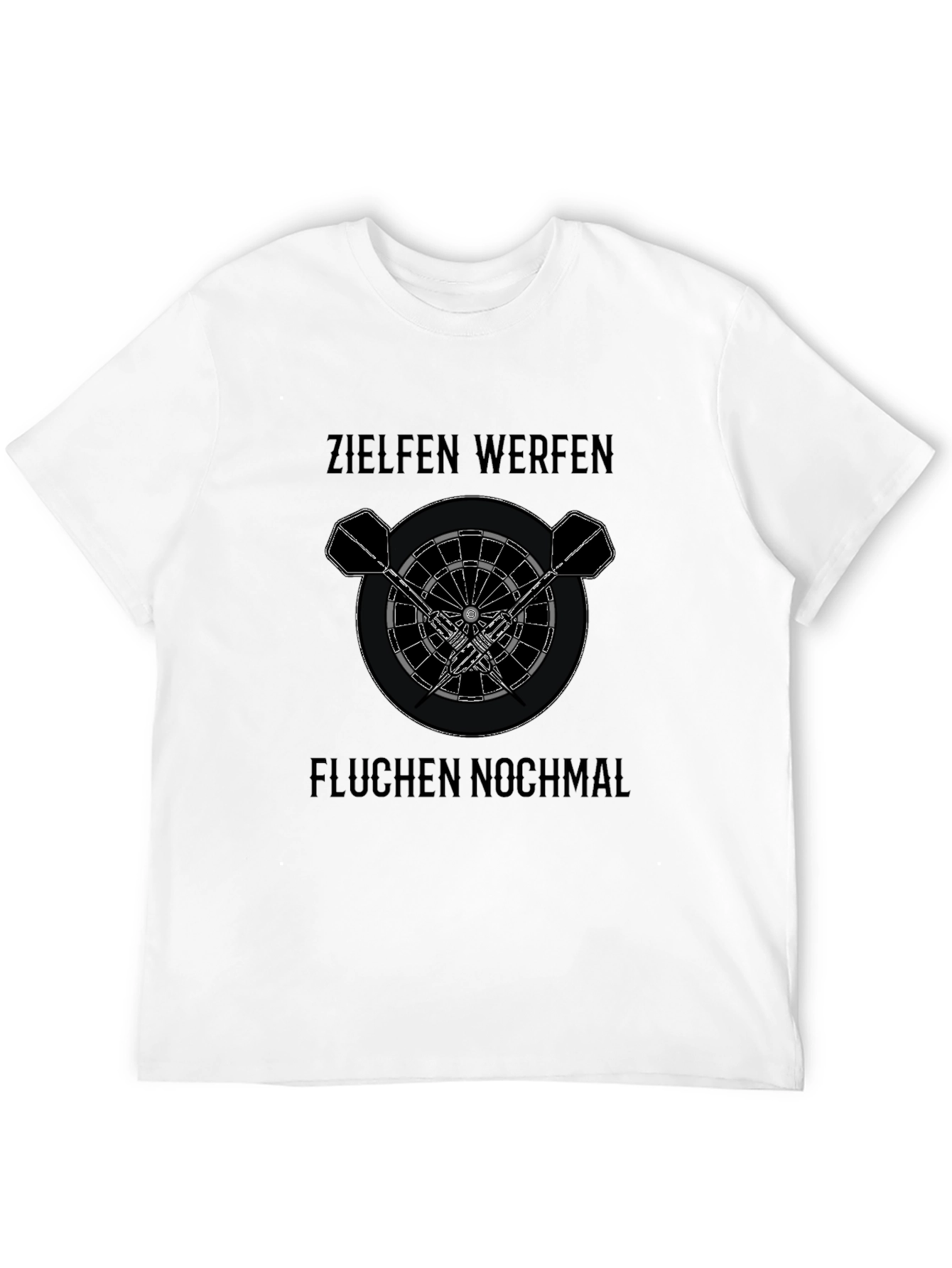 Darts T-Shirt - Zielen Werfen Fluchen Nochmal
