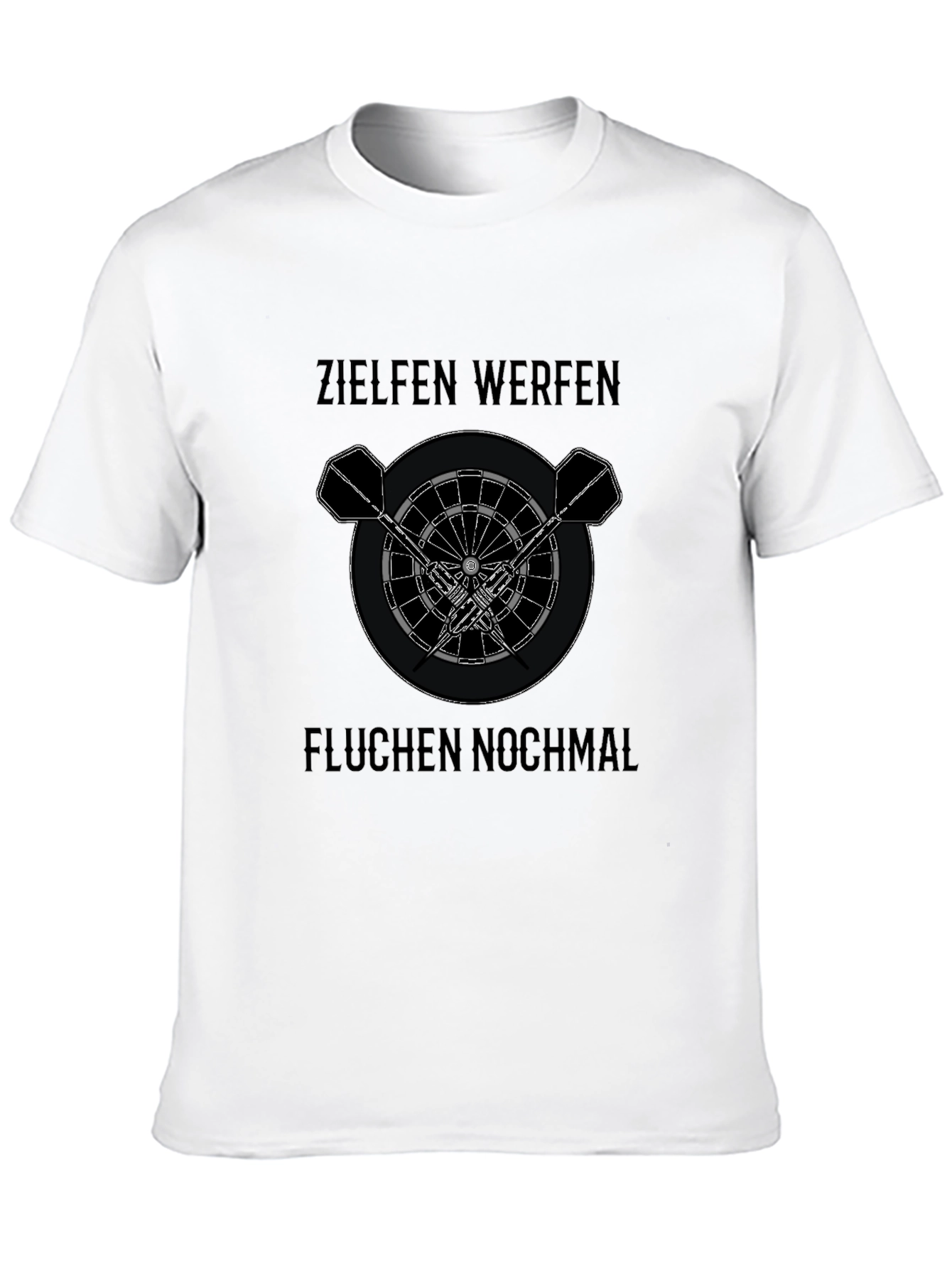 Darts T-Shirt - Zielen Werfen Fluchen Nochmal
