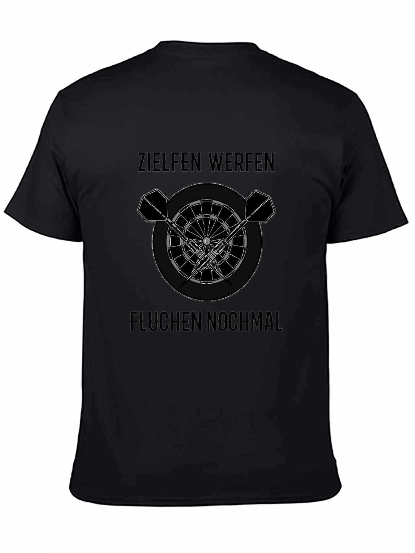 Darts T-Shirt - Zielen Werfen Fluchen Nochmal