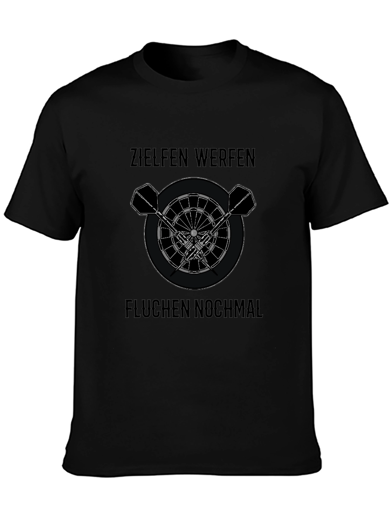 Darts T-Shirt - Zielen Werfen Fluchen Nochmal
