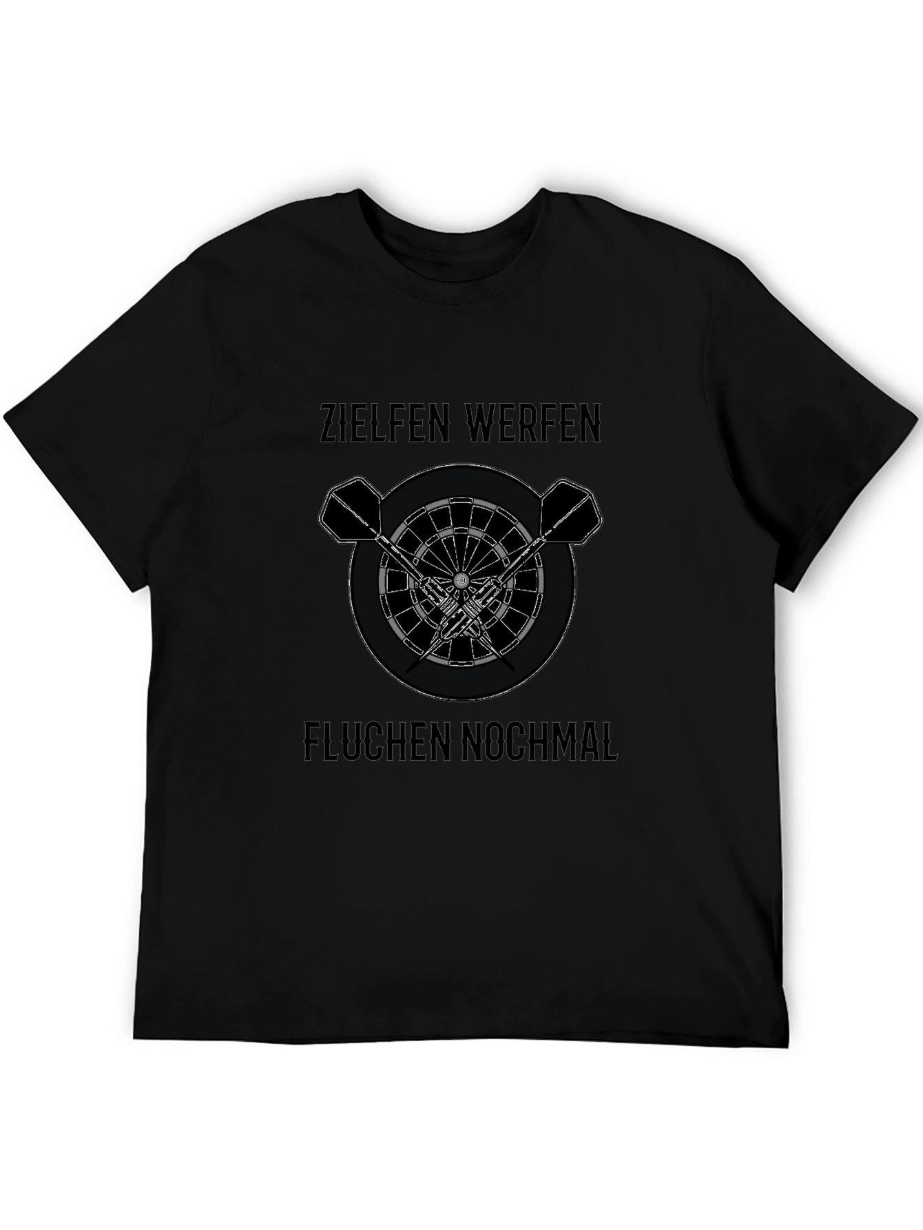 Darts T-Shirt - Zielen Werfen Fluchen Nochmal