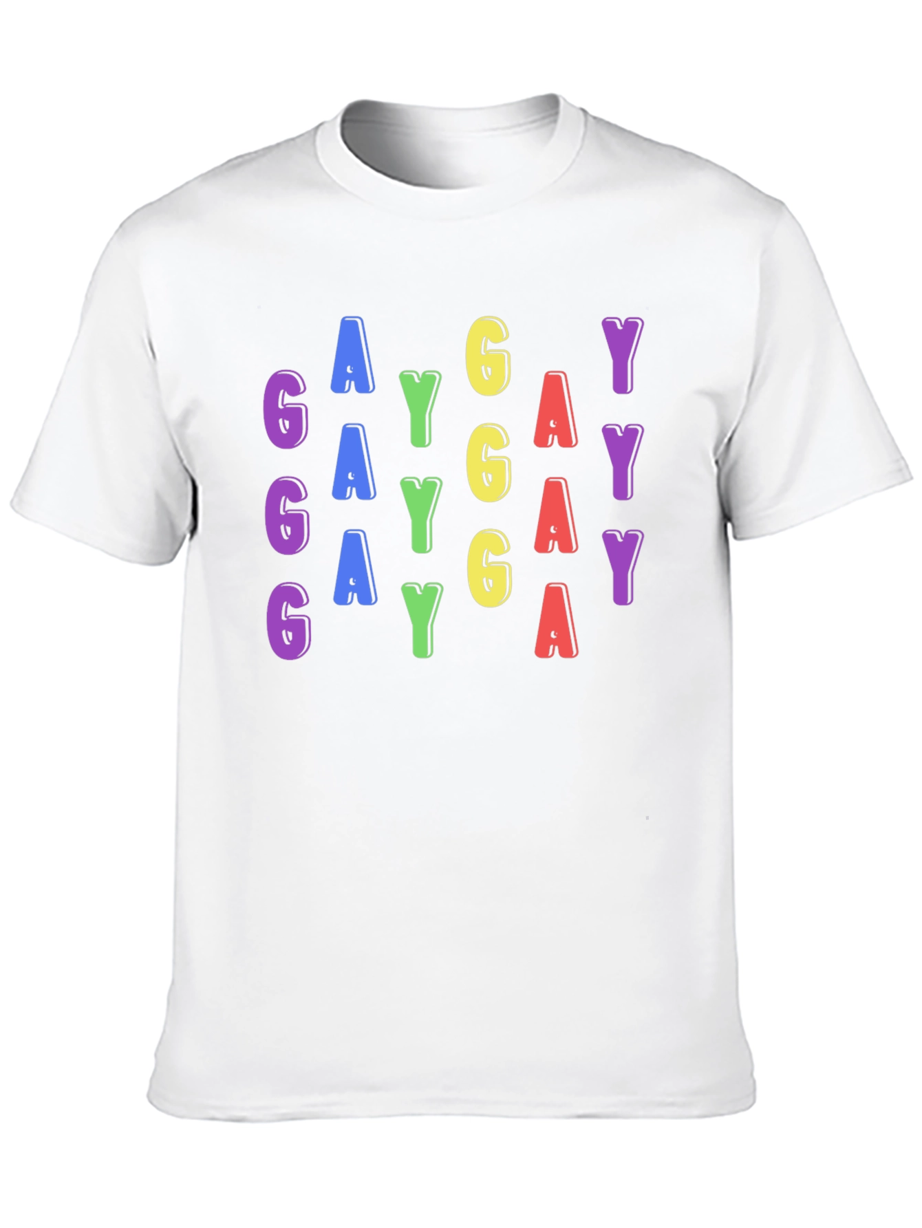 Rainbow GAY Graphic Tee - Pride Month Apparel
