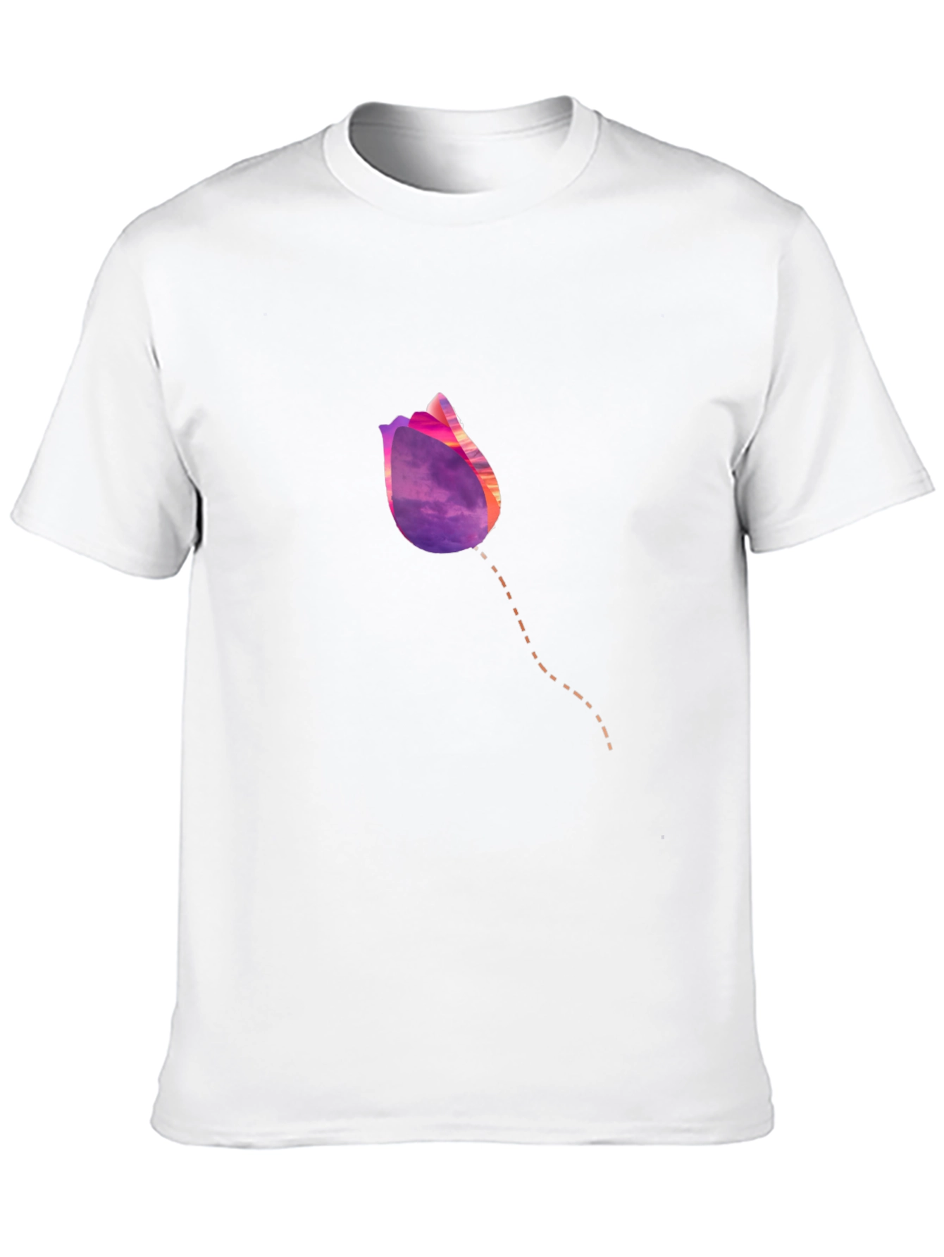Tulip Sunset Graphic T-Shirt - Modern Casual Tee