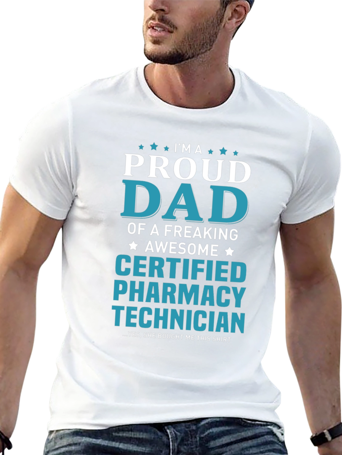 Proud Dad Certified Pharmacy Technician T-Shirt