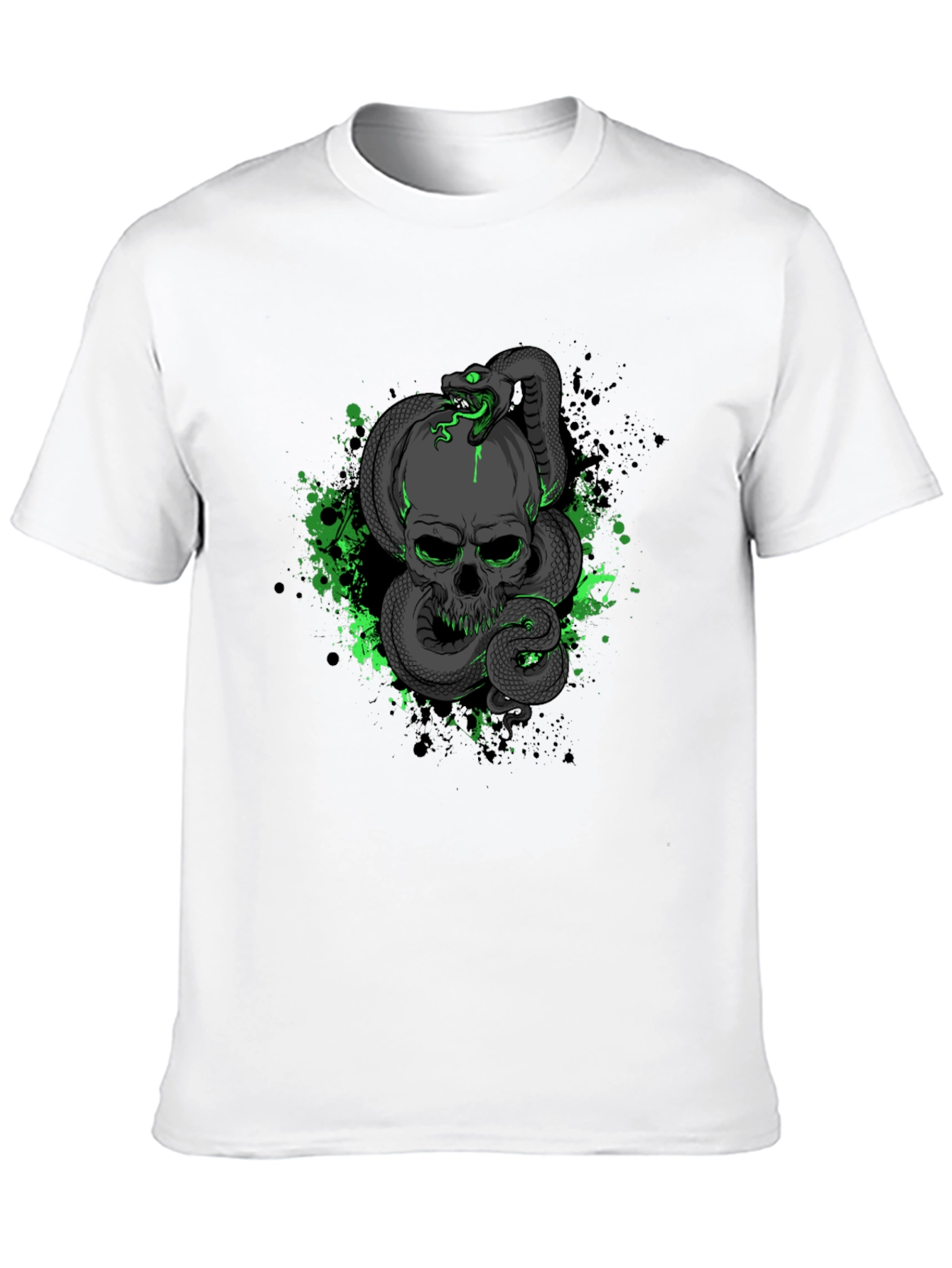Skull & Snake Graphic Black T-Shirt