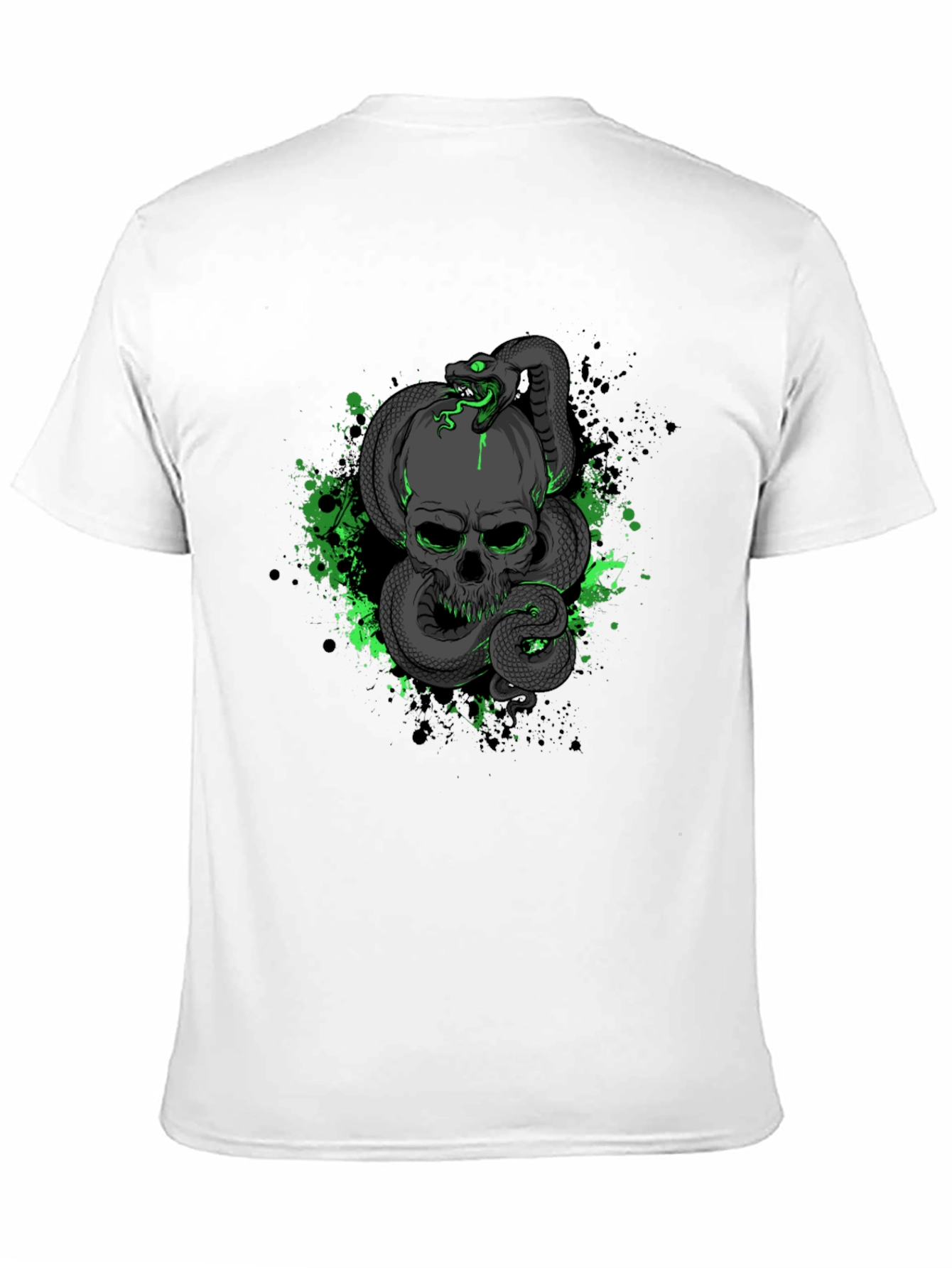 Skull & Snake Graphic Black T-Shirt