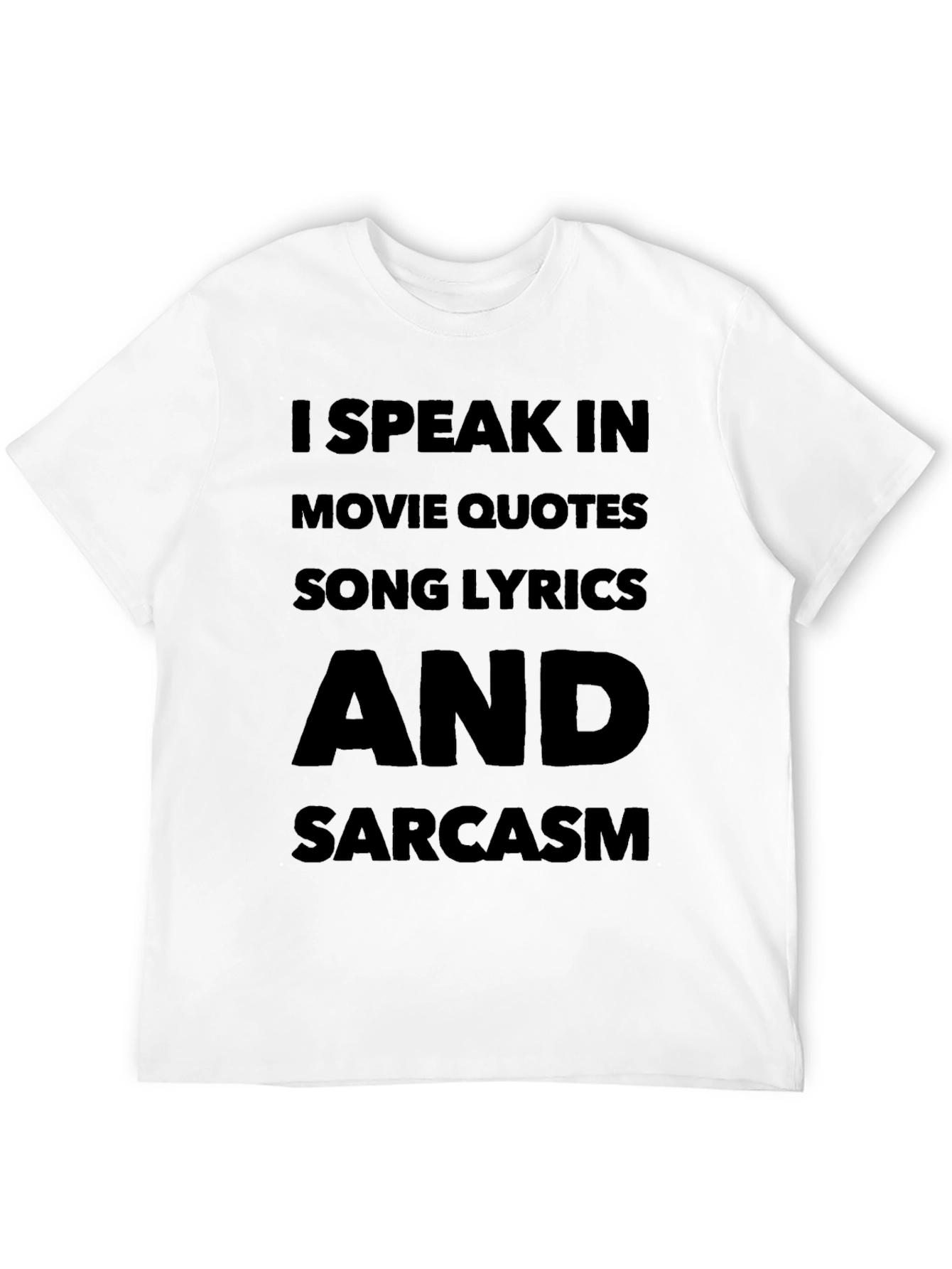 I Speak in Movie Quotes Black T-Shirt
