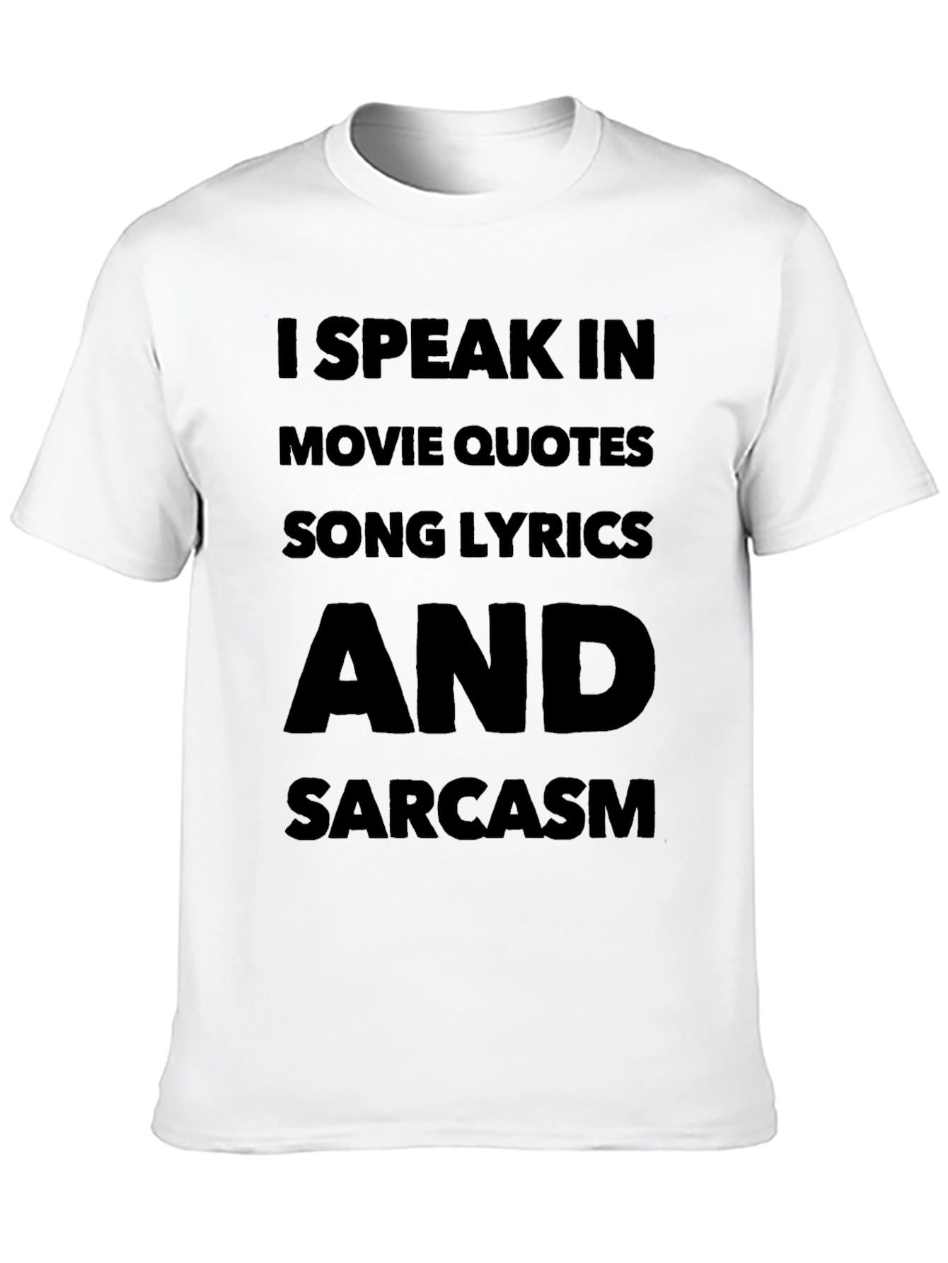 I Speak in Movie Quotes Black T-Shirt