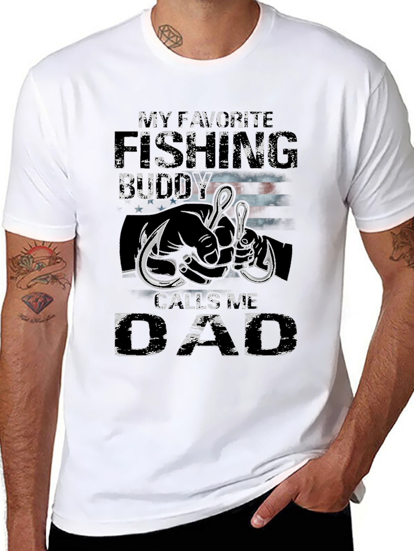 Fishing Buddy Dad T-Shirt: Fathers Day Gift