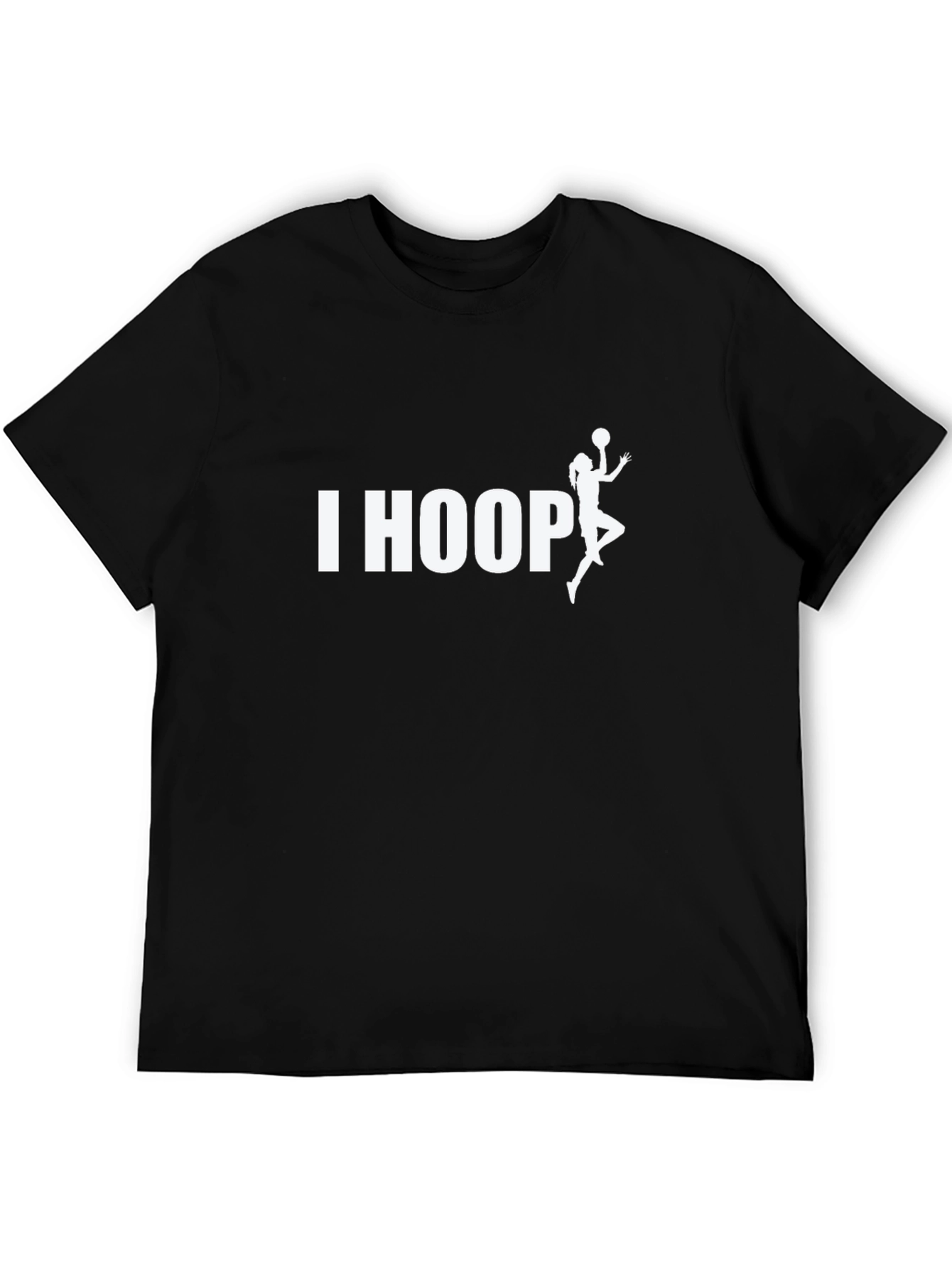 I Hoop Basketball T-Shirt - Black Graphic Tee