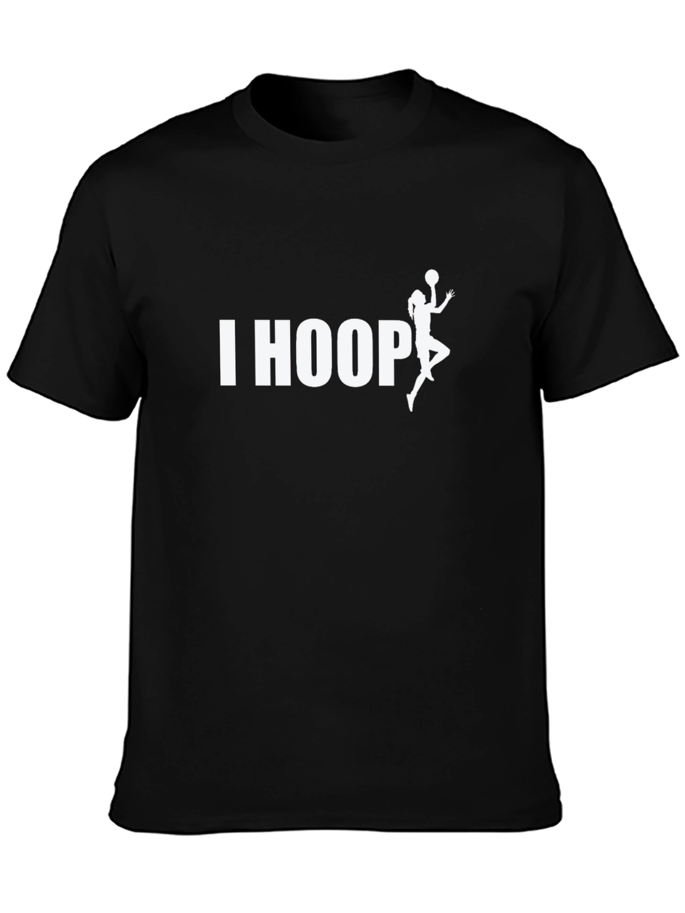 I Hoop Basketball T-Shirt - Black Graphic Tee