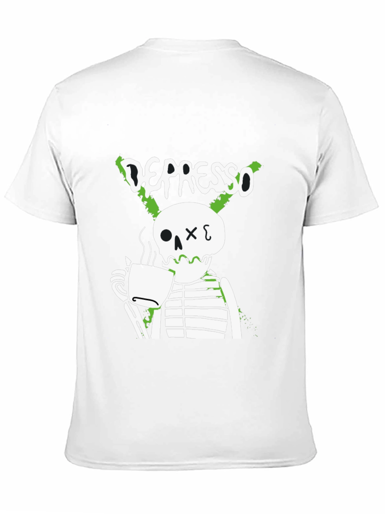 Depresso Skeleton Coffee T-Shirt - Funny Graphic Tee