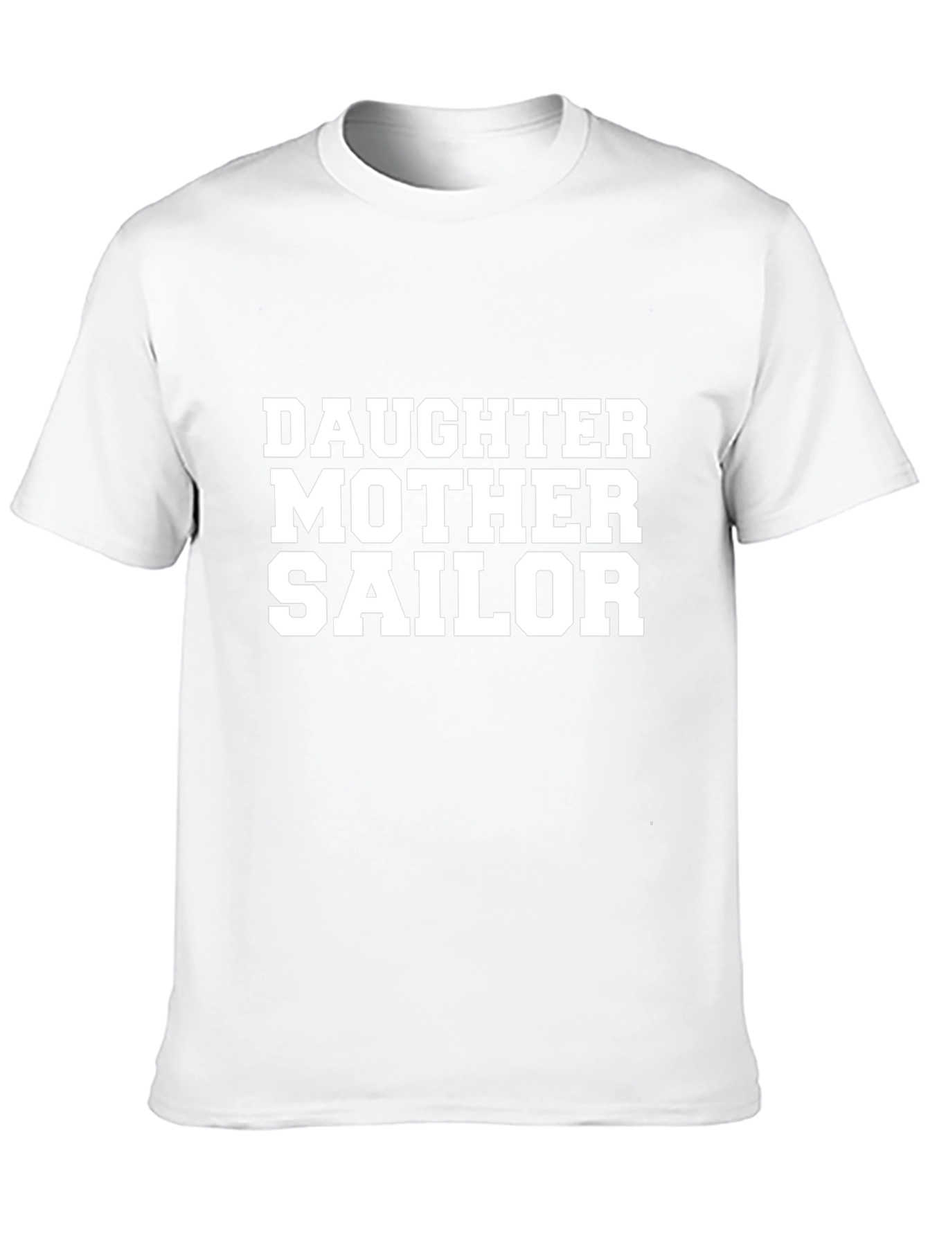 Daughter Mother Sailor T-Shirt - Black Crew Neck