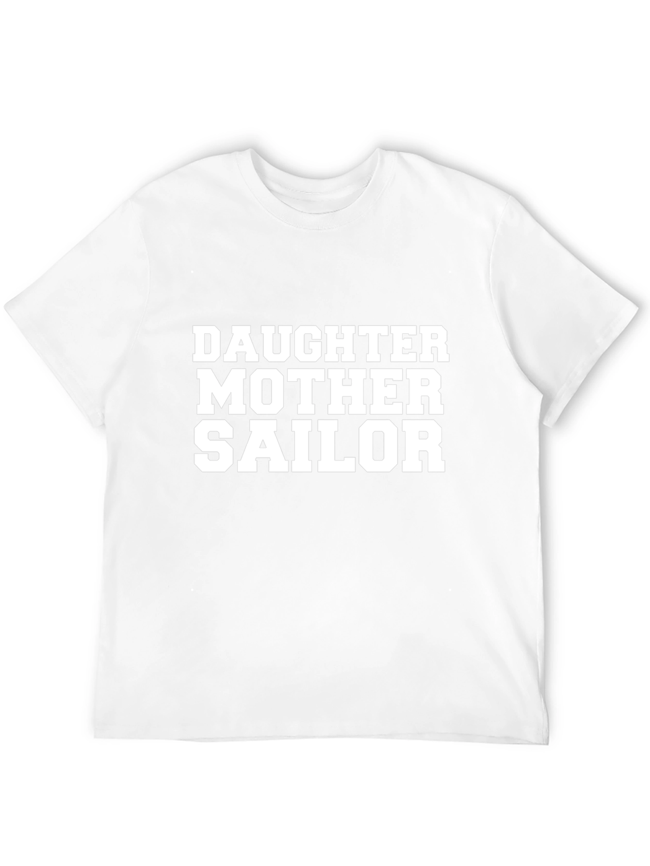 Daughter Mother Sailor T-Shirt - Black Crew Neck