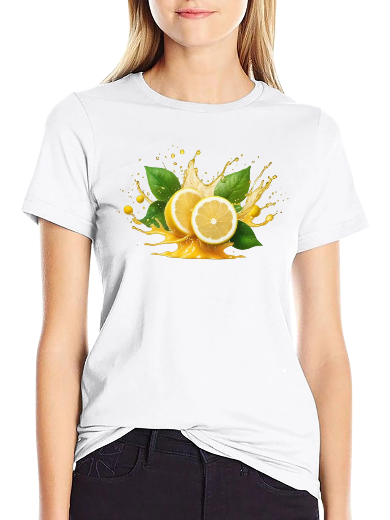 Lemon Splash Graphic Tee - Black