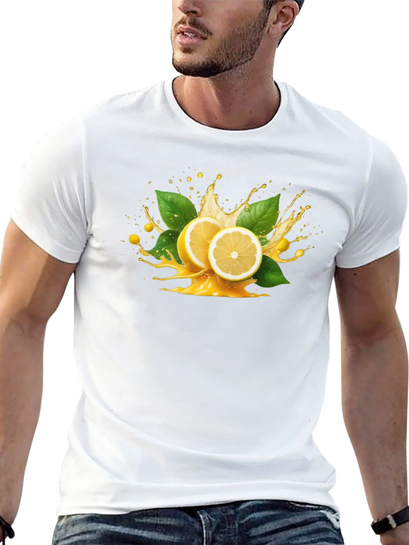 Lemon Splash Graphic Tee - Black