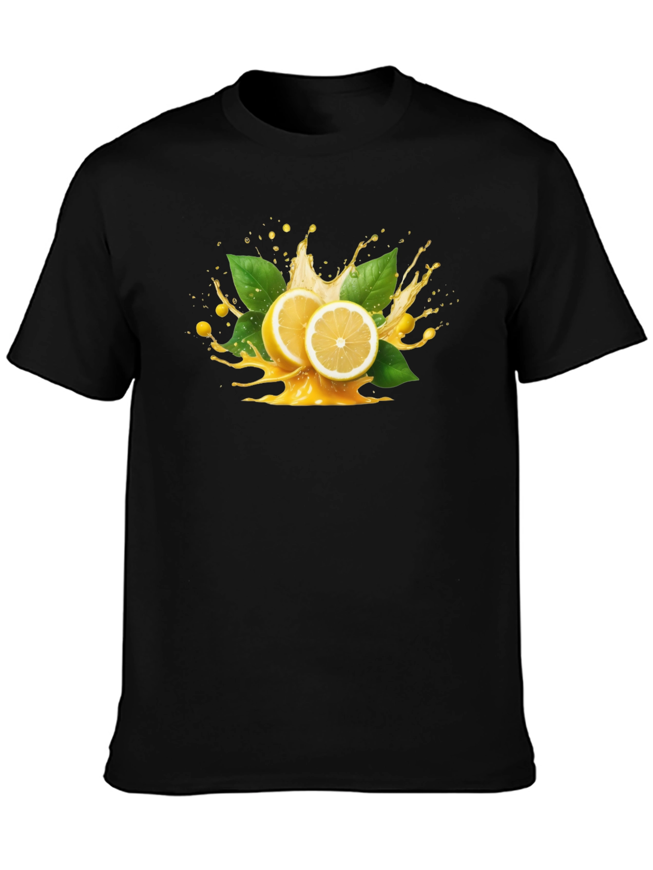 Lemon Splash Graphic Tee - Black