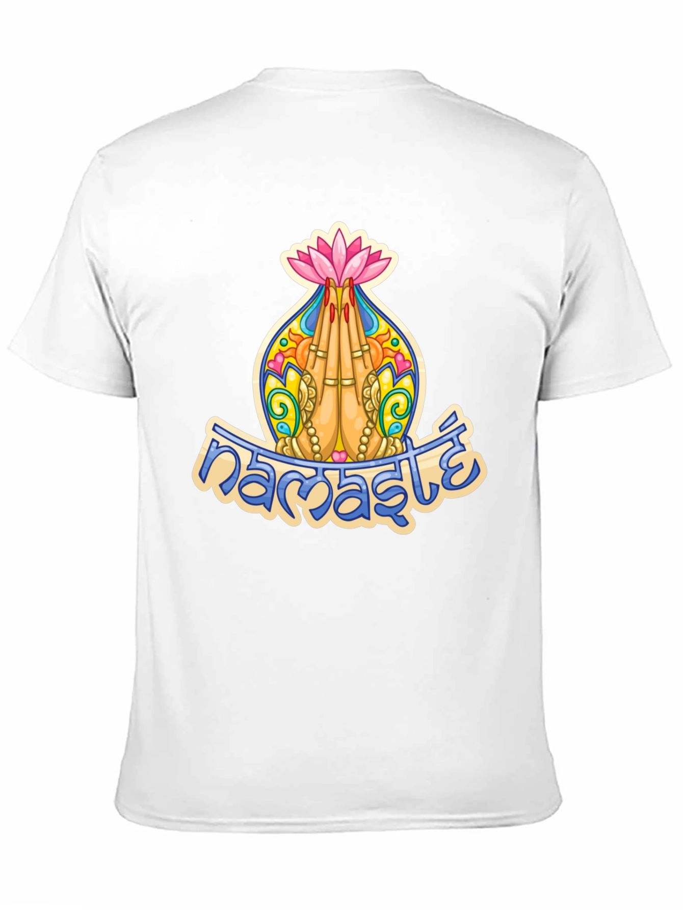 Namaste Lotus Hands Graphic T-Shirt