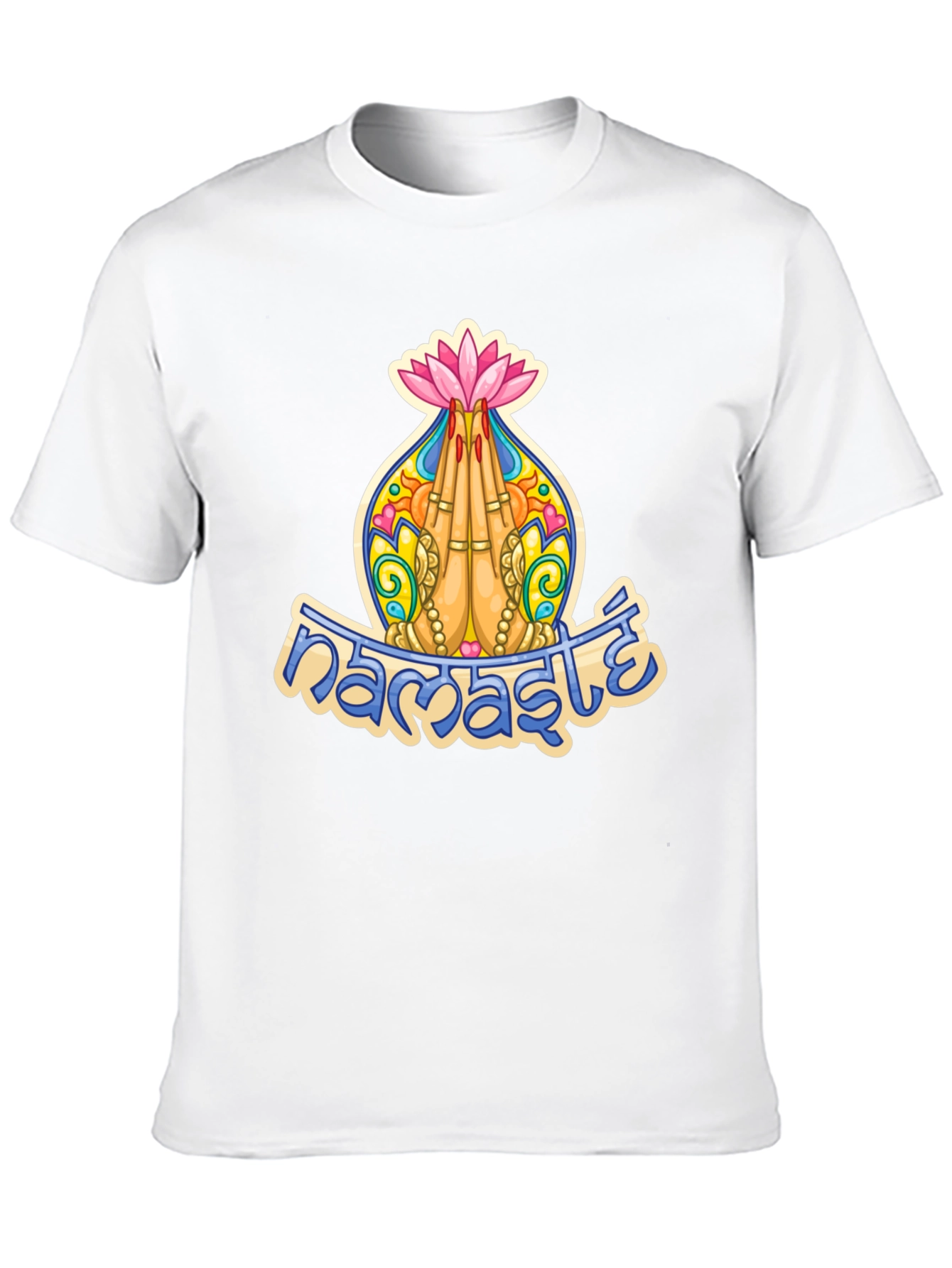 Namaste Lotus Hands Graphic T-Shirt