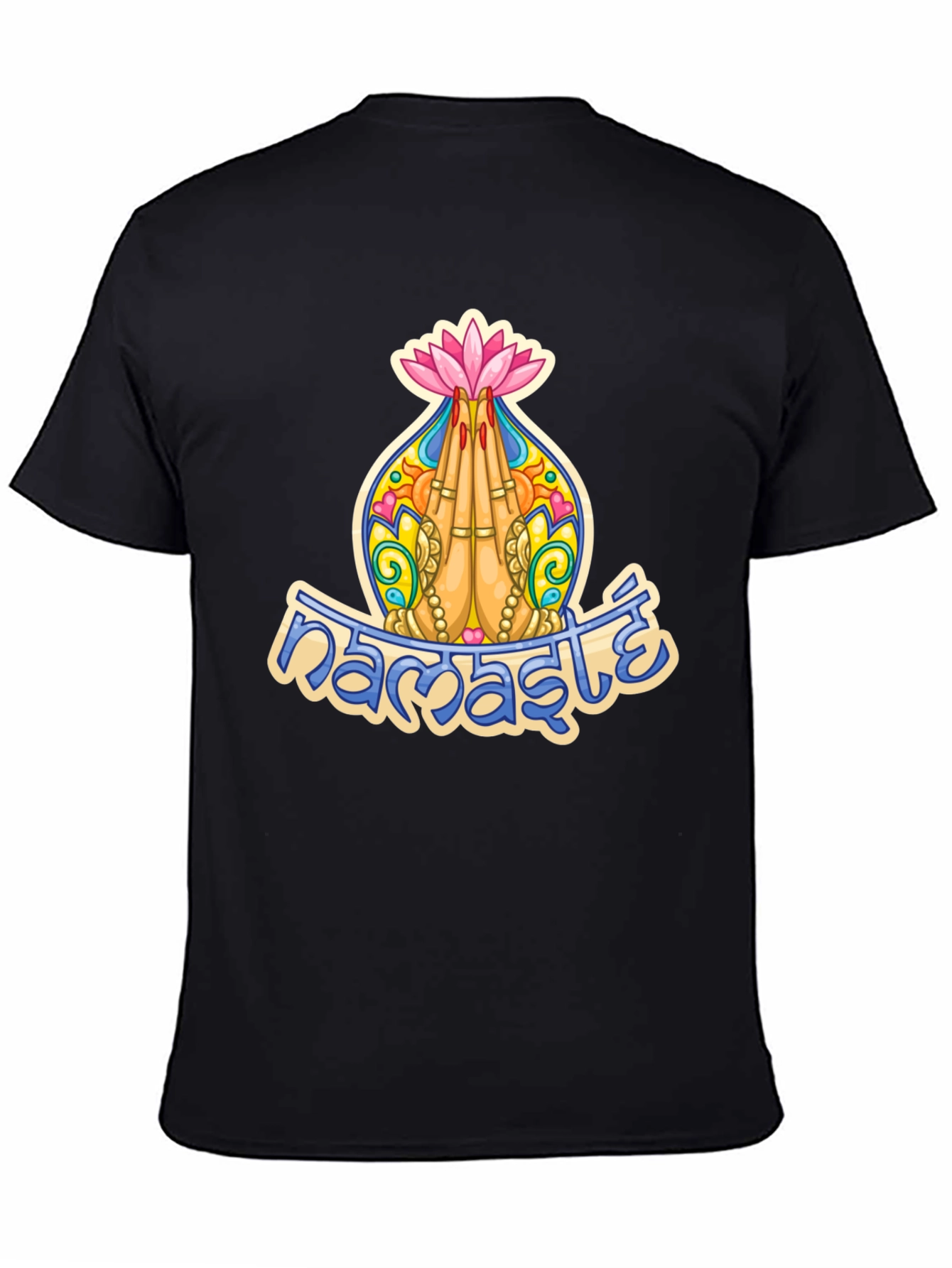 Namaste Lotus Hands Graphic T-Shirt