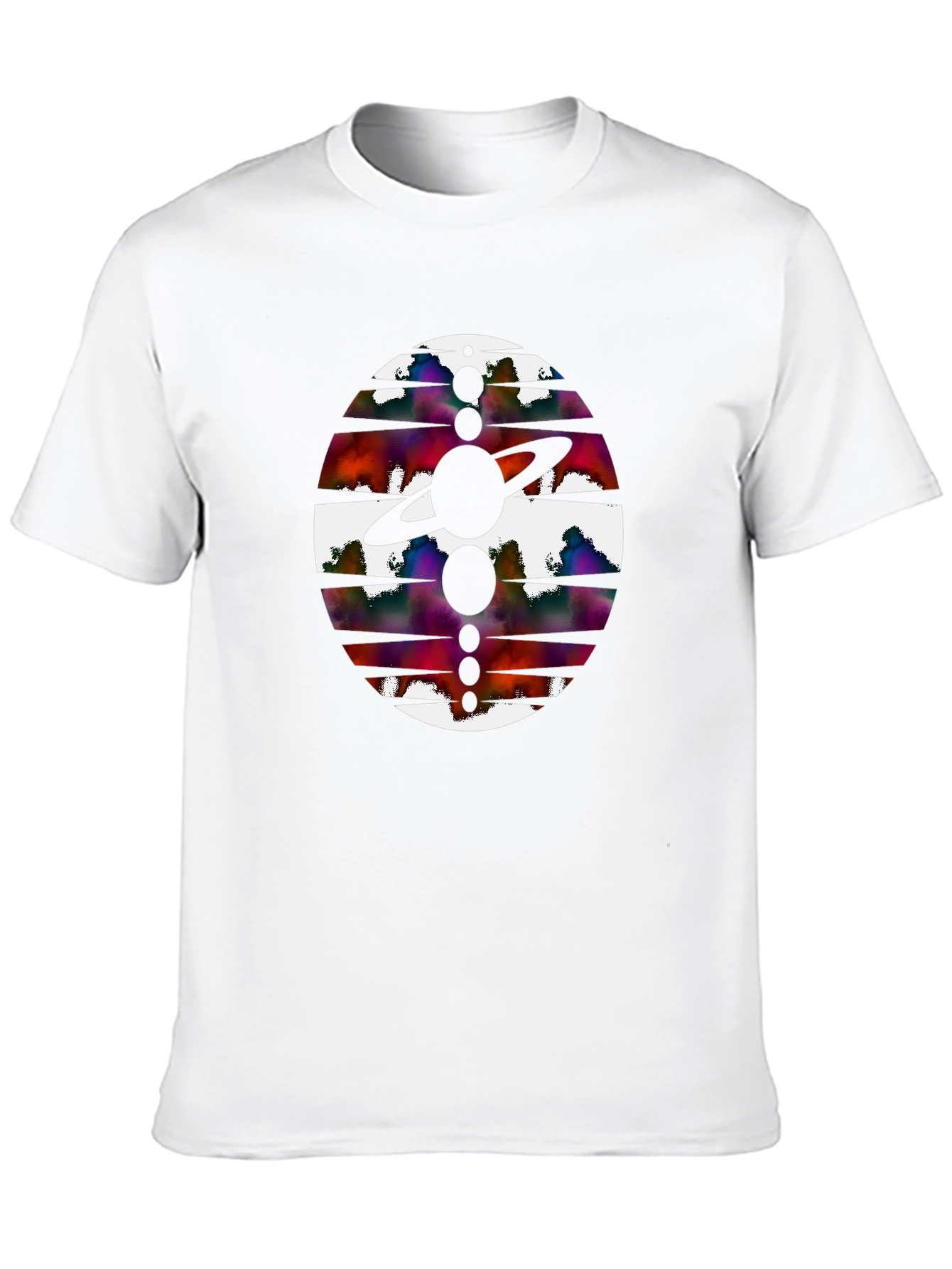 Abstract Planet Graphic Black Tee