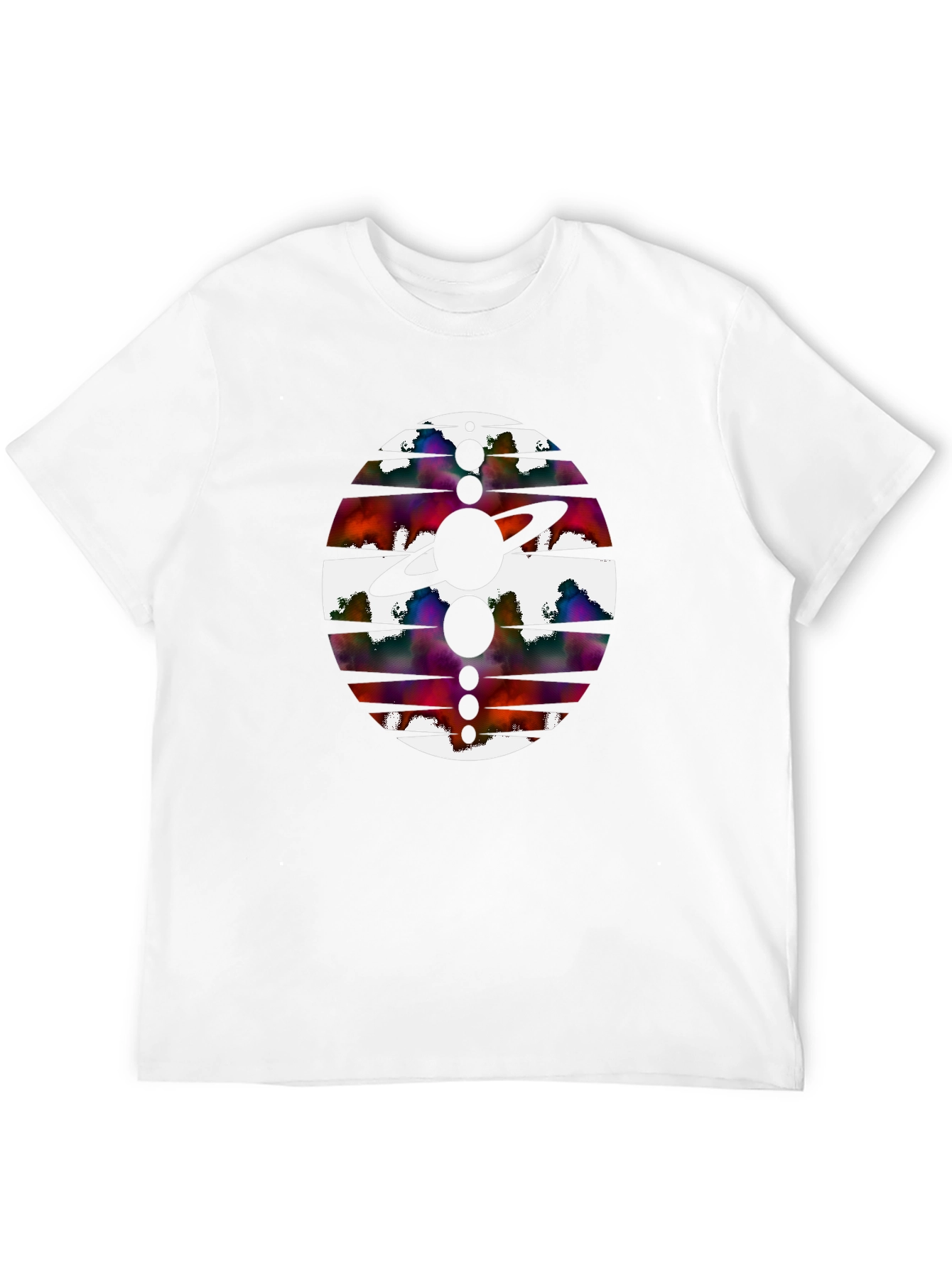 Abstract Planet Graphic Black Tee