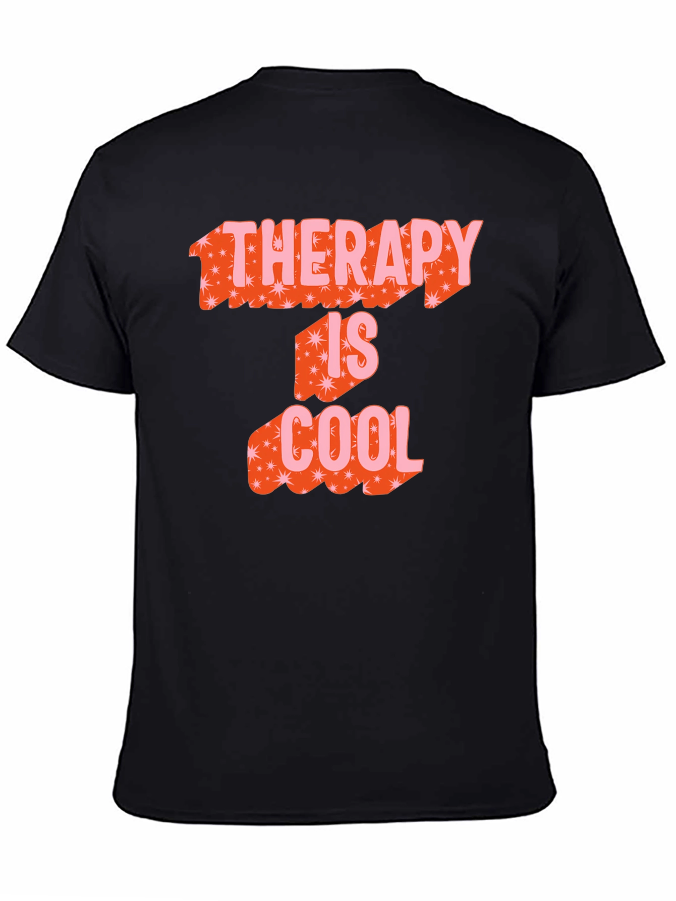 Therapy Is Cool Graphic Tee - Black