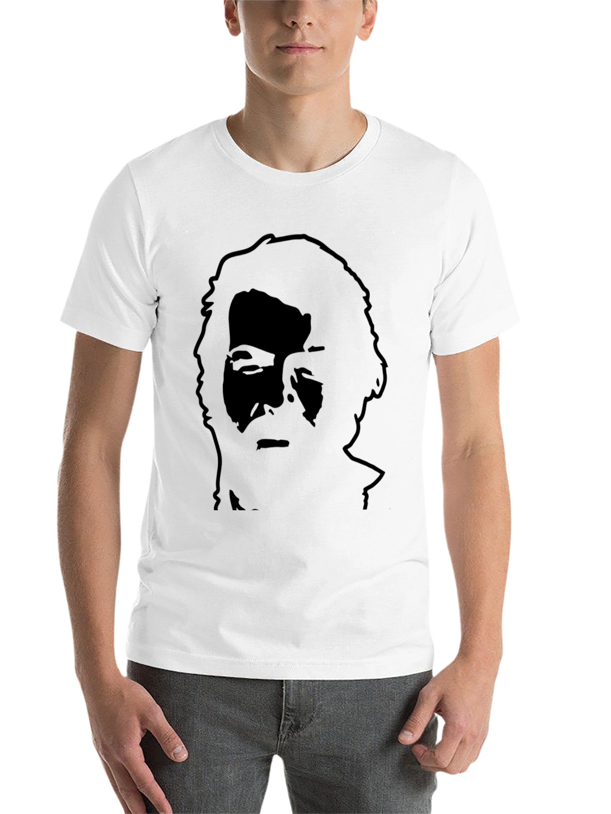 Silhouette Portrait Black T-Shirt