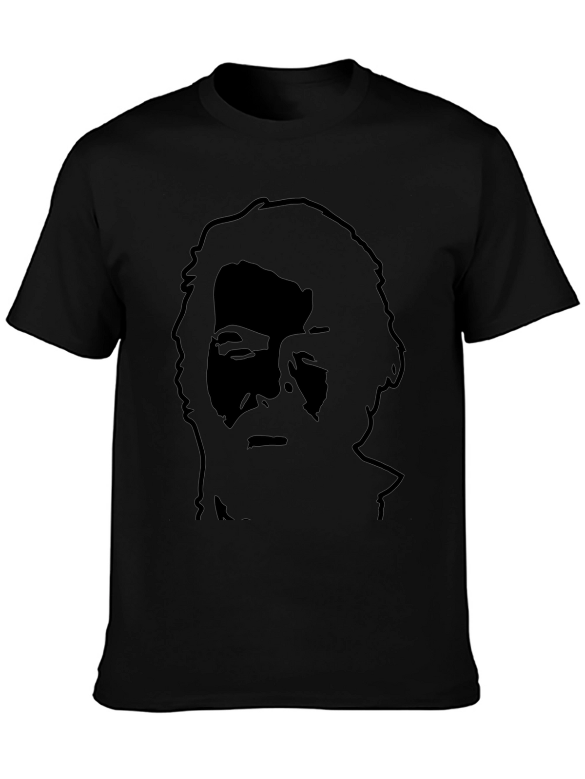 Silhouette Portrait Black T-Shirt