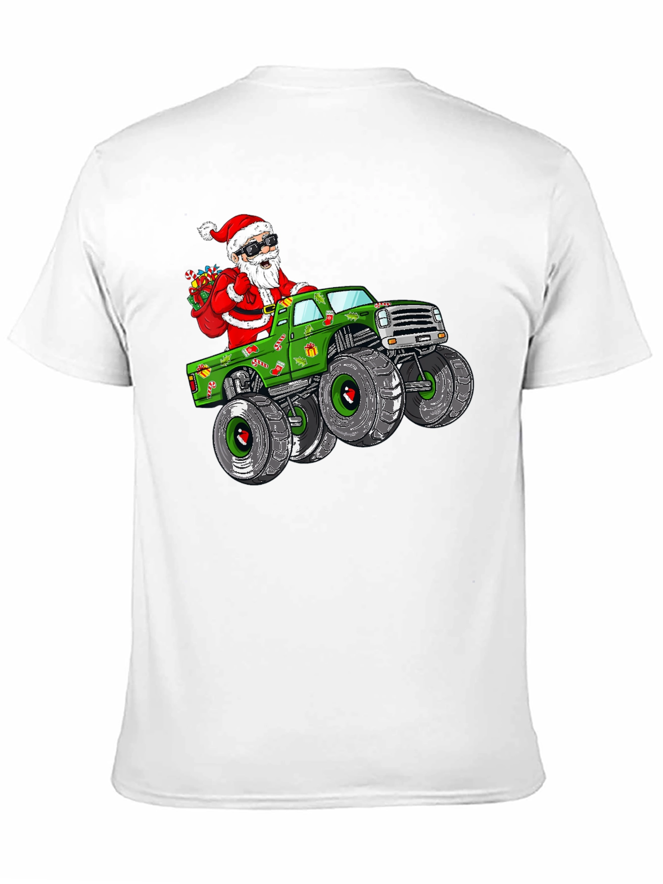 Santa Monster Truck T-Shirt: Holiday Cheer on Wheels!