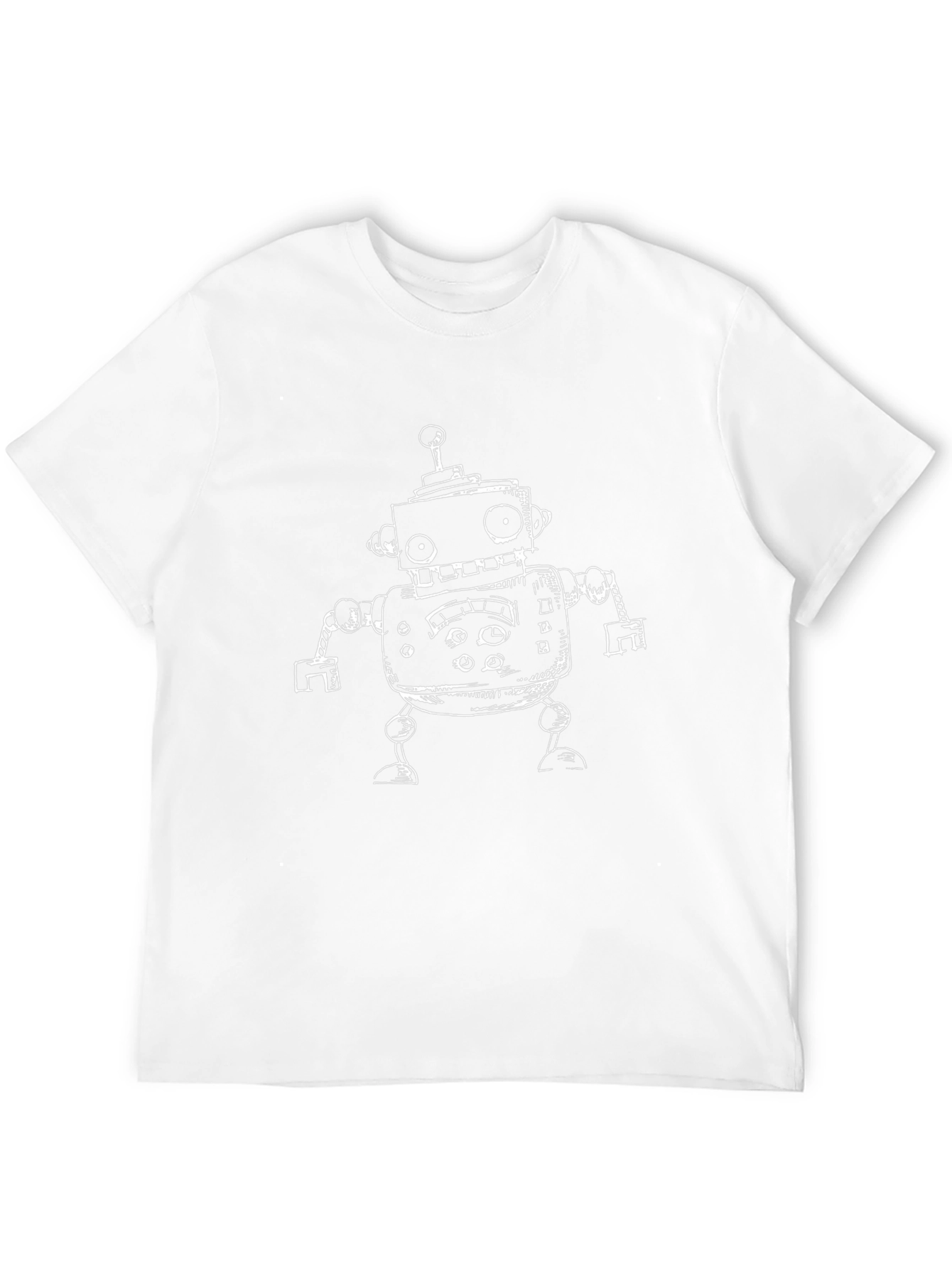 Robot Graphic T-Shirt - Black Short Sleeve