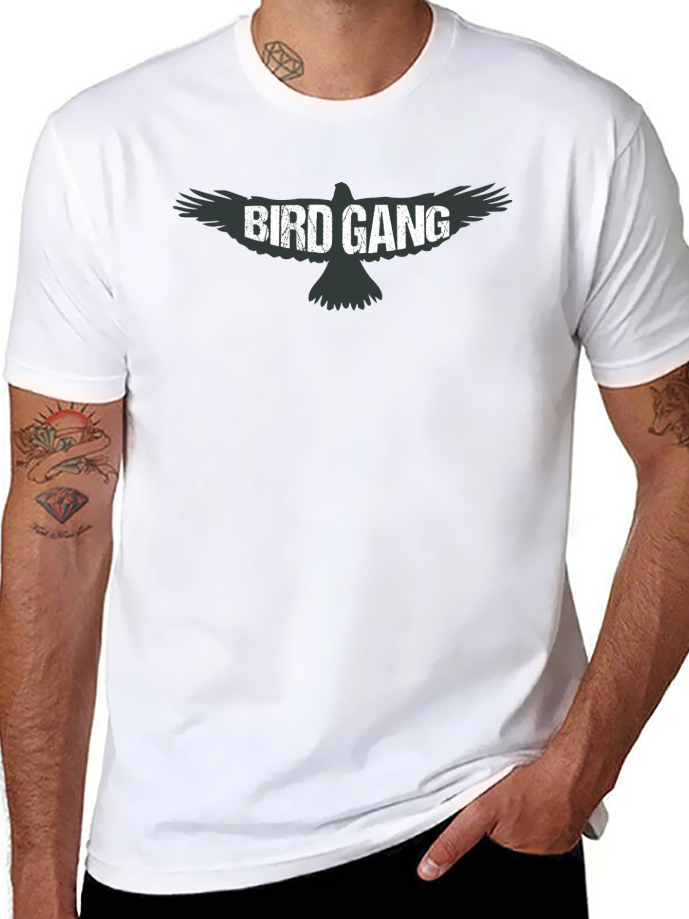 Bird Gang Graphic Tee - Unisex Black T-Shirt
