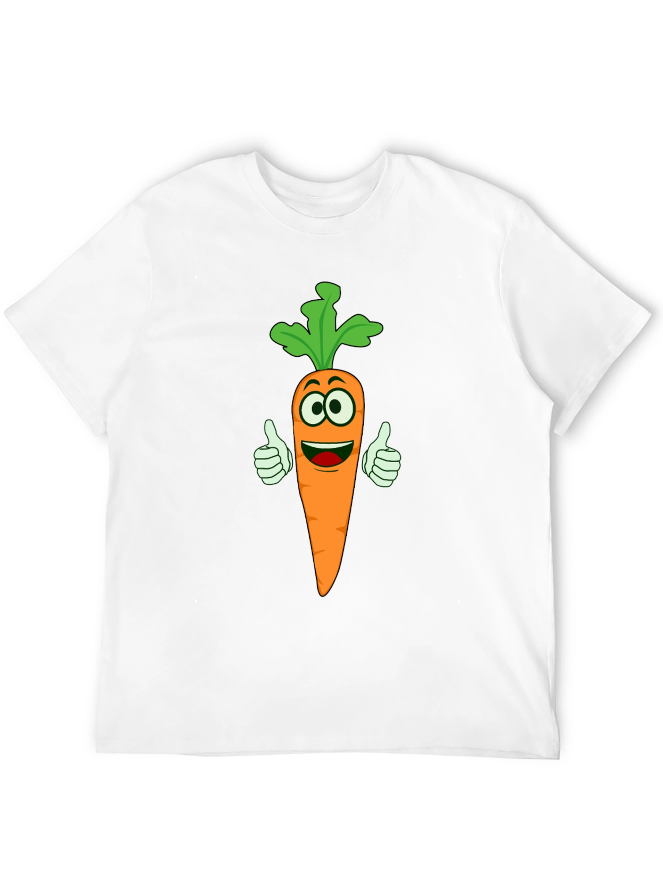 Funny Carrot Cartoon T-Shirt - Vegetable Lover Tee
